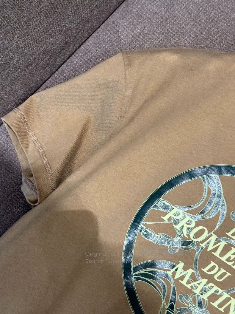 Hermes Hermes Short-sleeve T-shirt with Small Collar and Stamp Pr Size XXS / US 00 / IT 34 - 3 Thumbnail