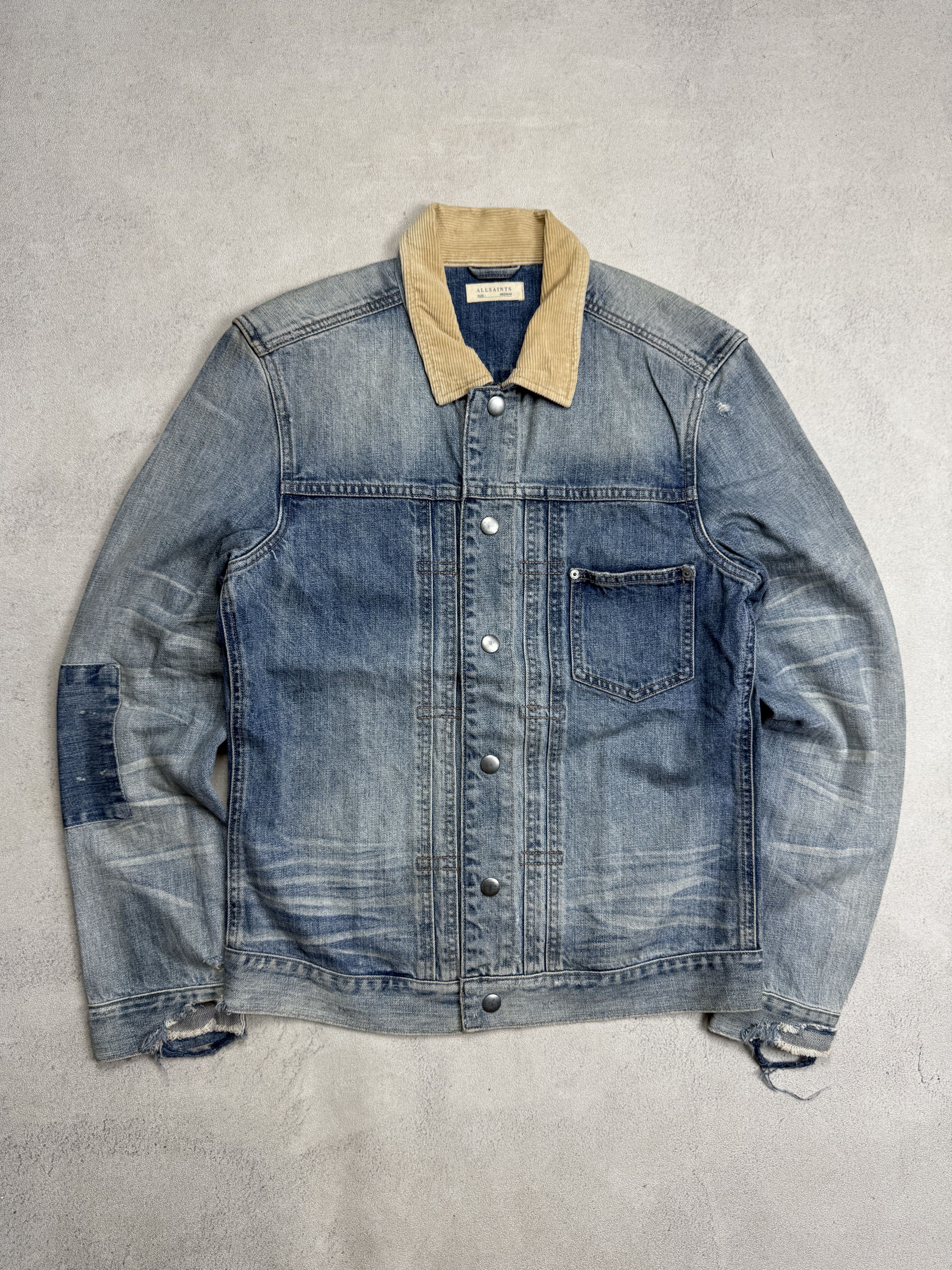 Allsaints Allsaints Daruma Distressed Denim Jacket Size US M / EU 48-50 / 2 - 1 Thumbnail