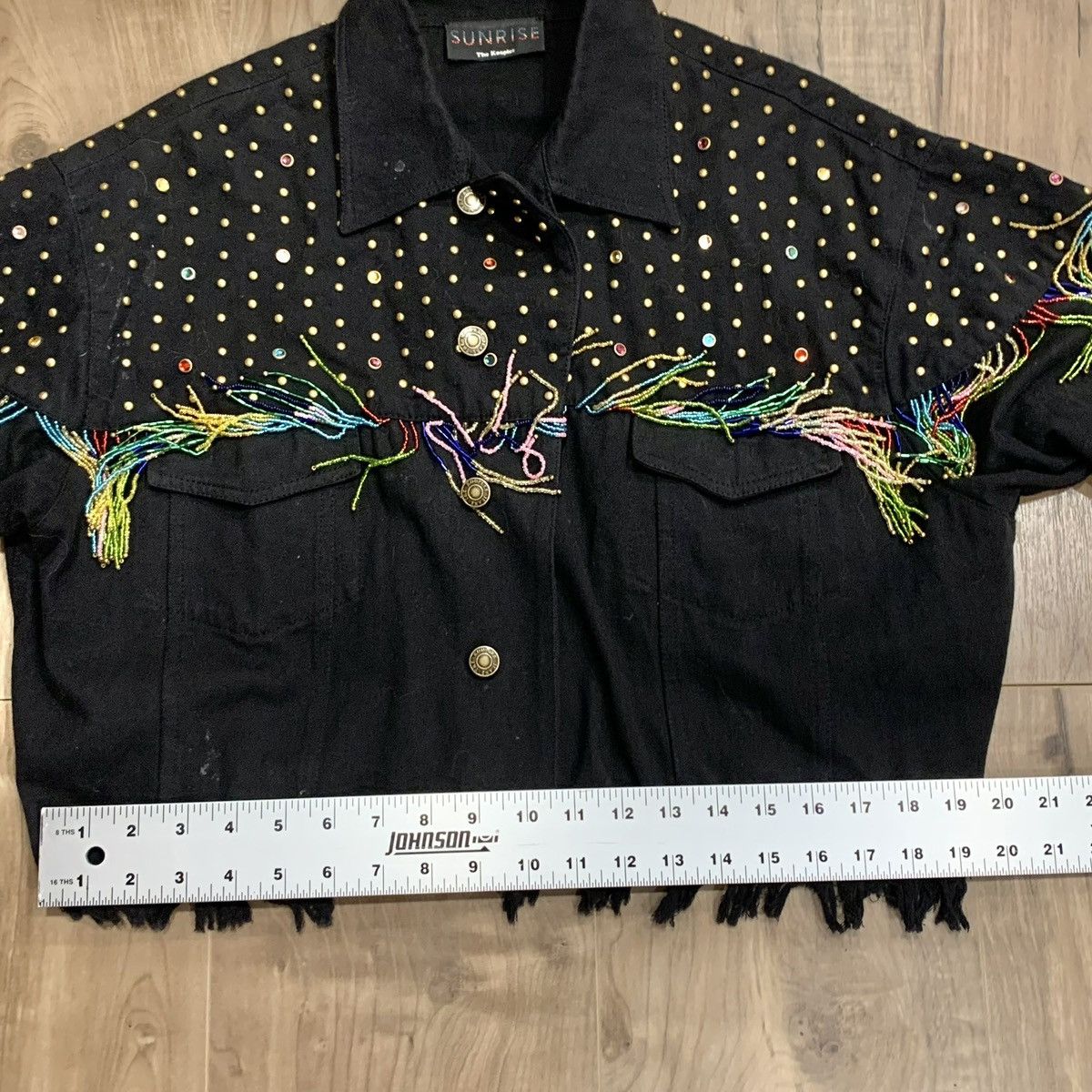 The Kooples THE KOOPLES Studded Fringed Denim Jacket Western cowgirl Size XS / US 0-2 / IT 36-38 - 14 Thumbnail