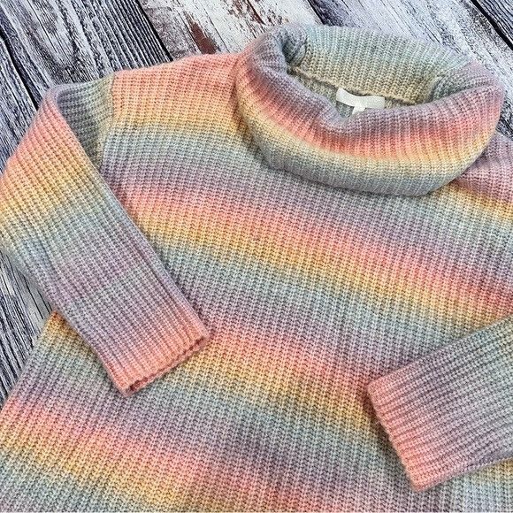 Other Adyson Parker Unicorn Rainbow Knit Cowl Neck Sweater​​​​ Size L / US 10 / IT 46 - 3 Thumbnail