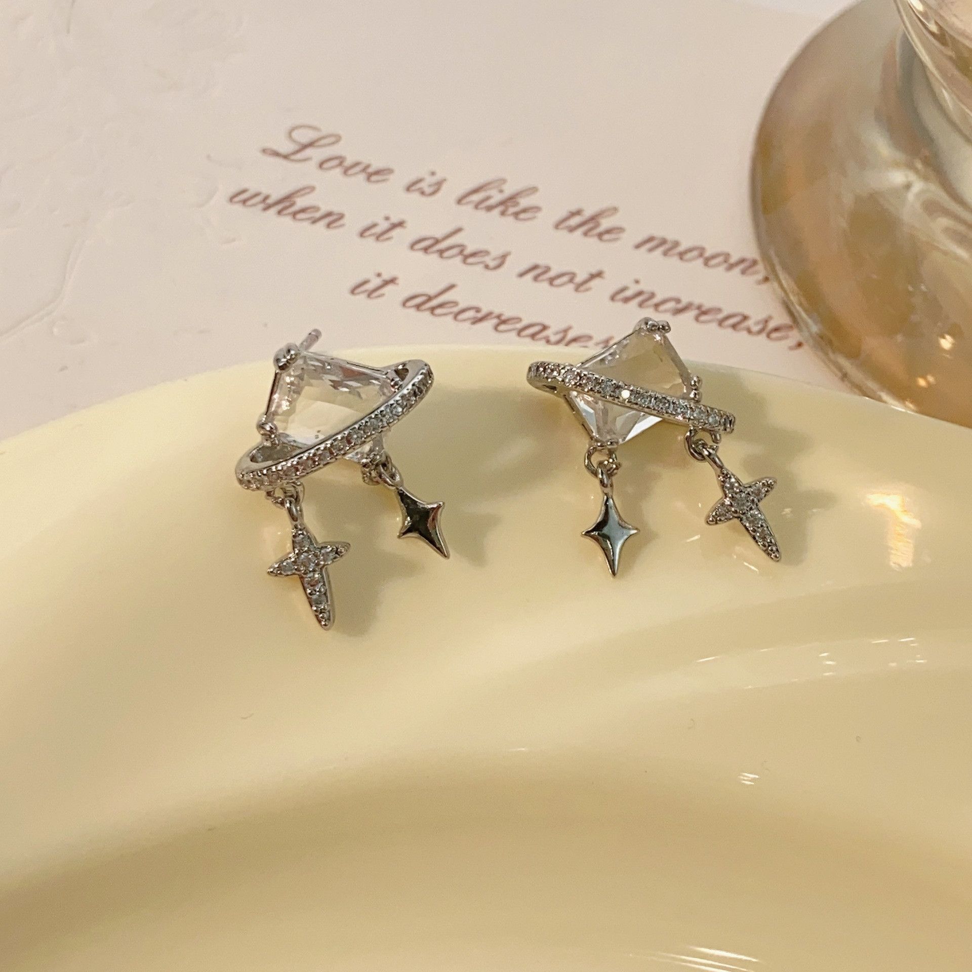 Jewelry Star Rare Earrings One Pairs Chrome Jewelry Size ONE SIZE - 6 Thumbnail