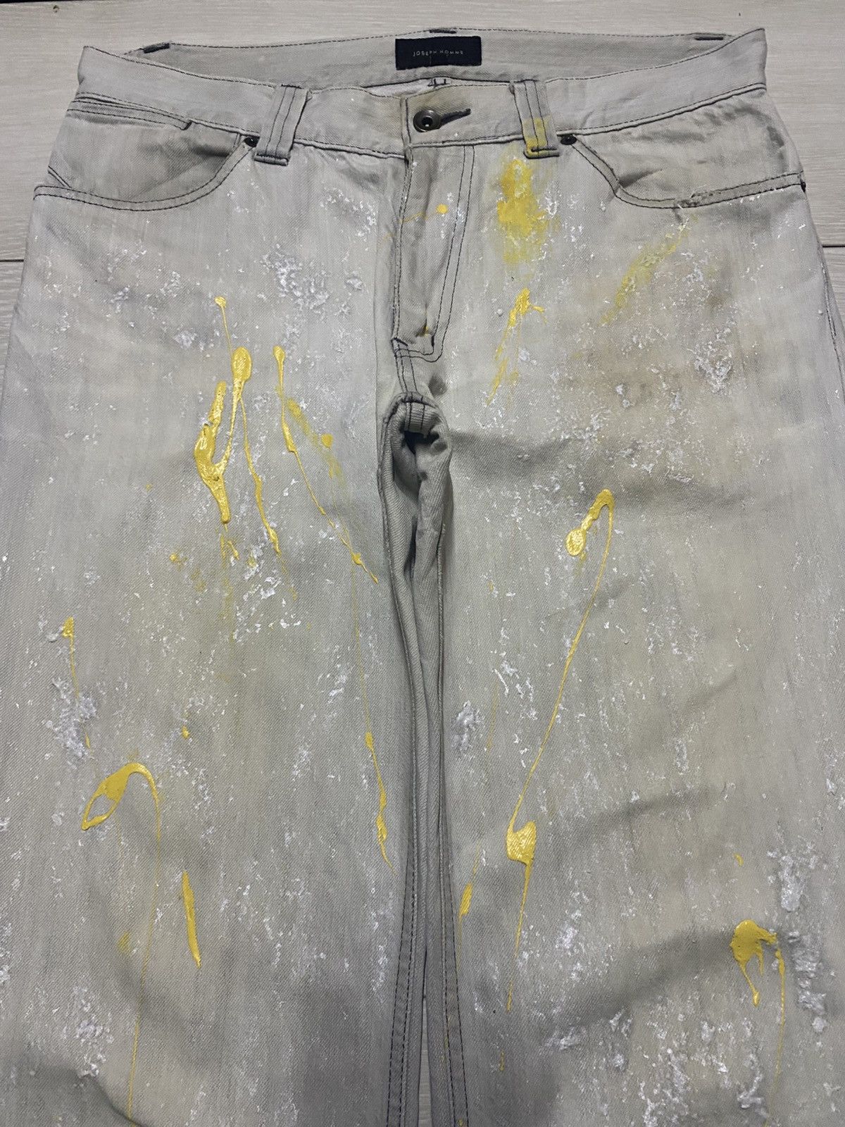 JOSEPH HOMME joseph Homme Paint Splatter Effect Paint Flare Jeans Size US 33 - 3 Thumbnail