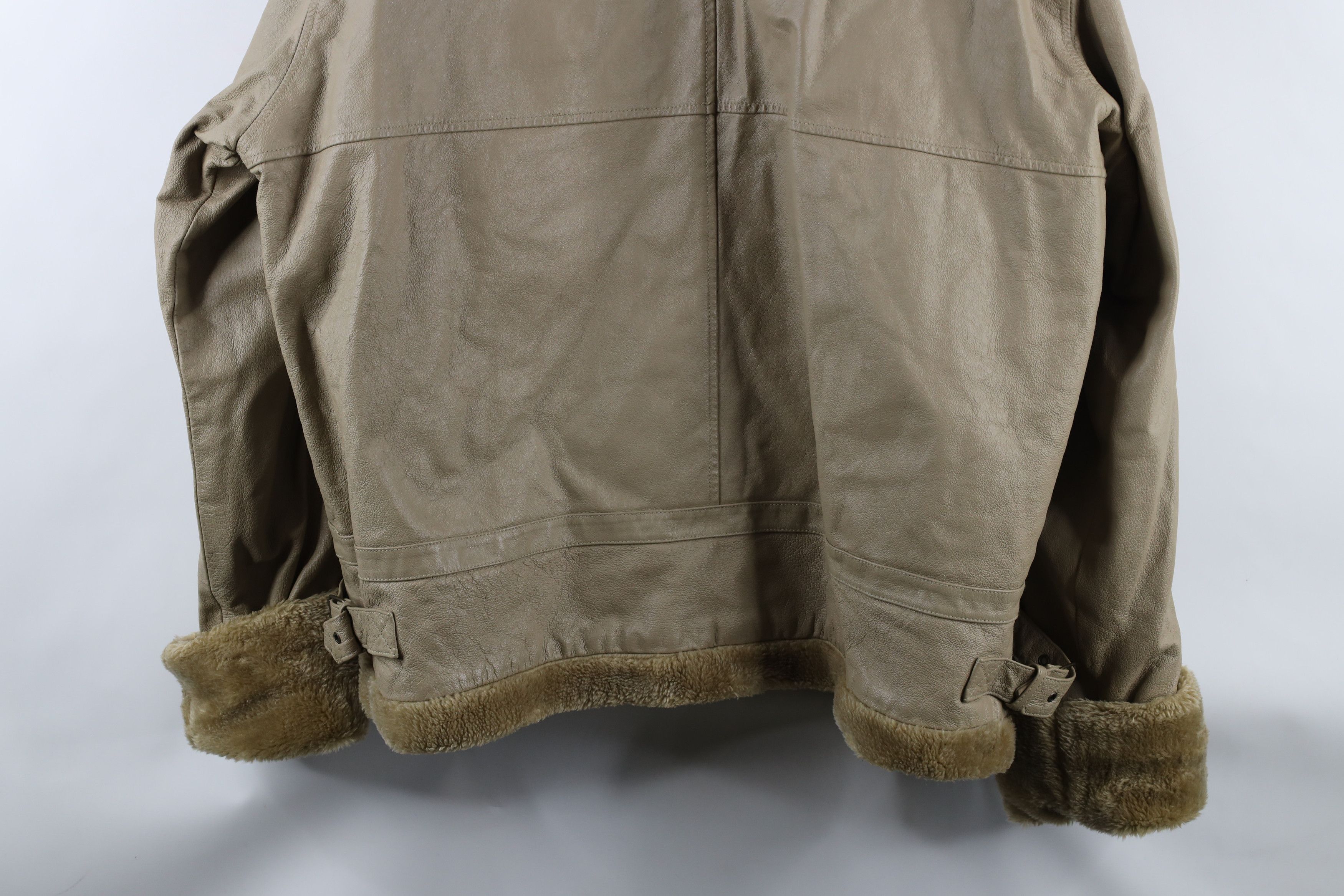 Vintage Vintage 90s Streetwear Leather B-3 Bomber Flight Jacket Size US XXL / EU 58 / 5 - 17 Thumbnail