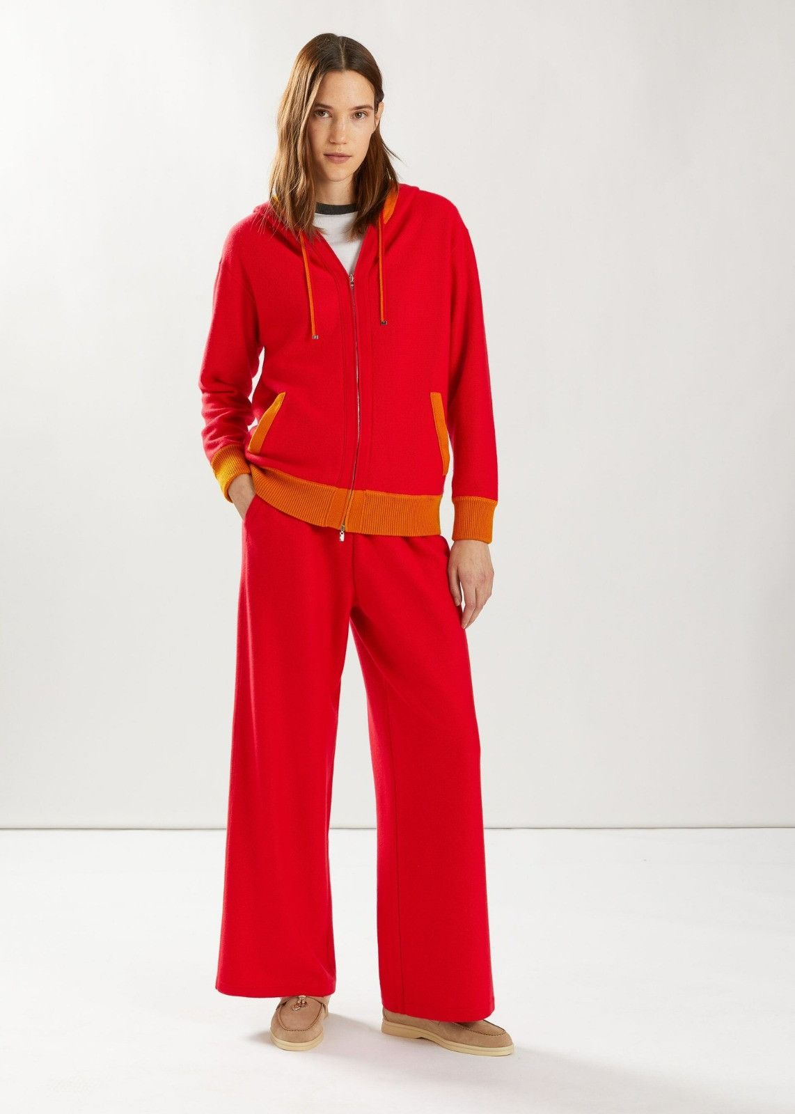 Loro Piana o1srvl11e0424 Hoodie in Red Size XL / US 12-14 / IT 48-50 - 2 Thumbnail