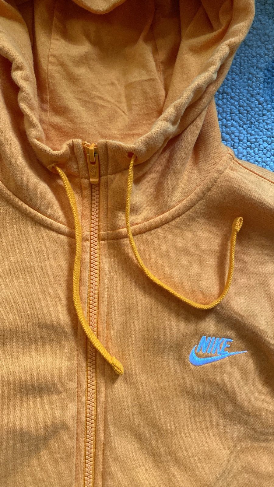 Nike Nike Fleece Zip Up Hoodie In Mango Sz Medium Size US M / EU 48-50 / 2 - 2 Thumbnail