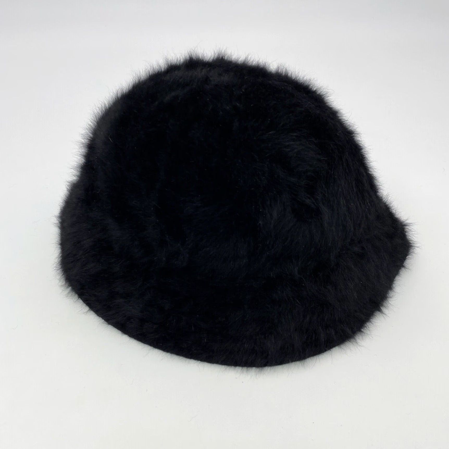VINTAGE Kangol Furgora Bucket Hat Unisex Adults Regular Black Angora Rabbit Fur Blend 90s Hip Hop Classic