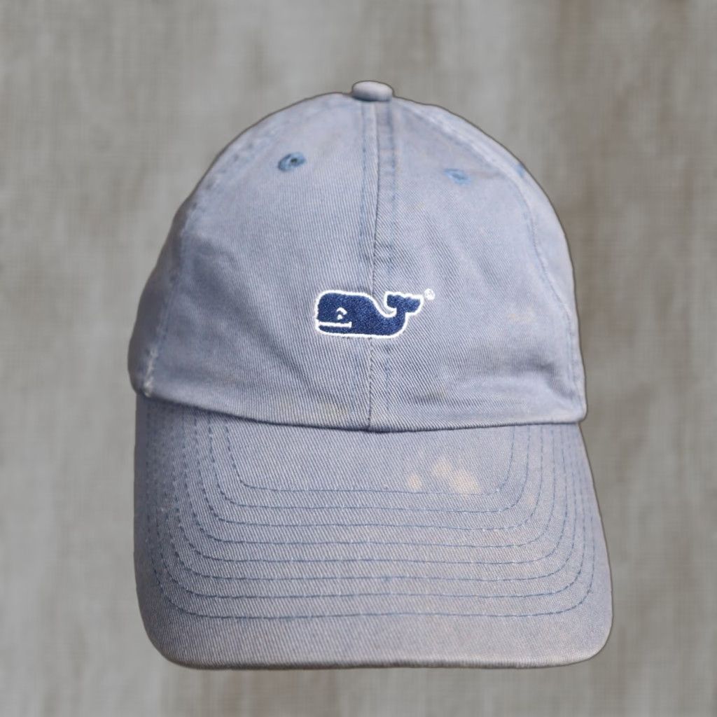 Vineyard Vines Vineyard Vines Hat Whale Baseball Cap Faded Worn In Blue Strapback Adjustable Size ONE SIZE - 1 Thumbnail