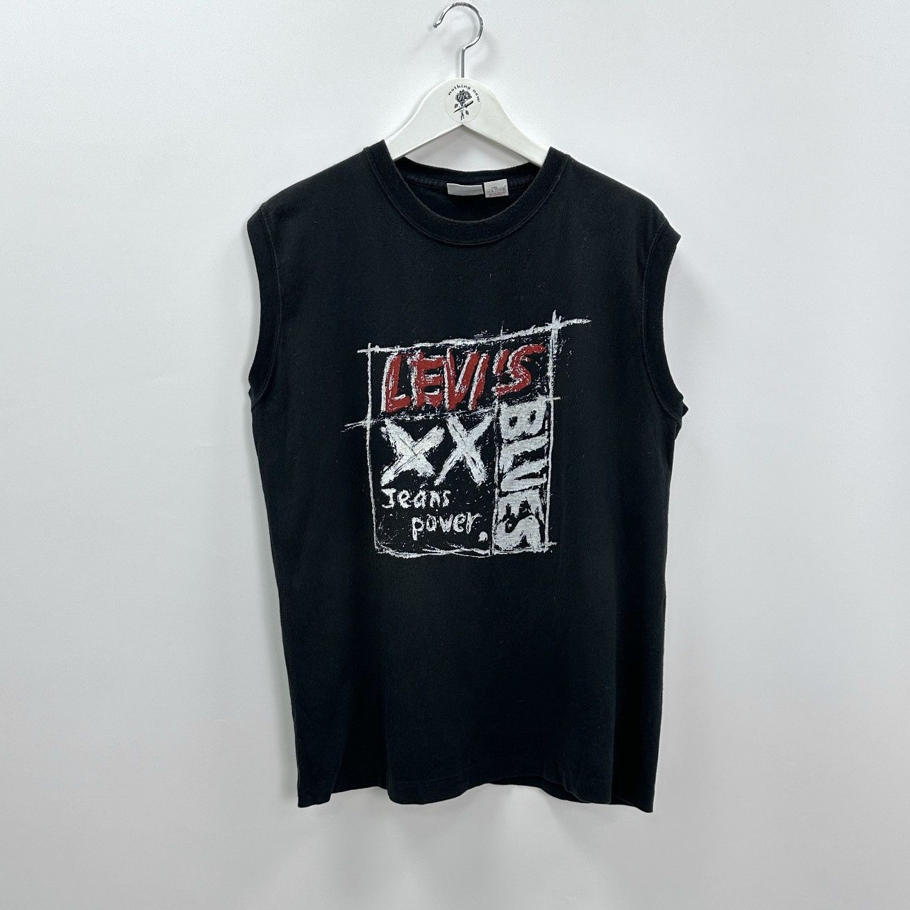 Levi's Vintage 90s Levis washed tank top XX Jeans Power Blues y2k Size US L / EU 52-54 / 3 - 1 Thumbnail