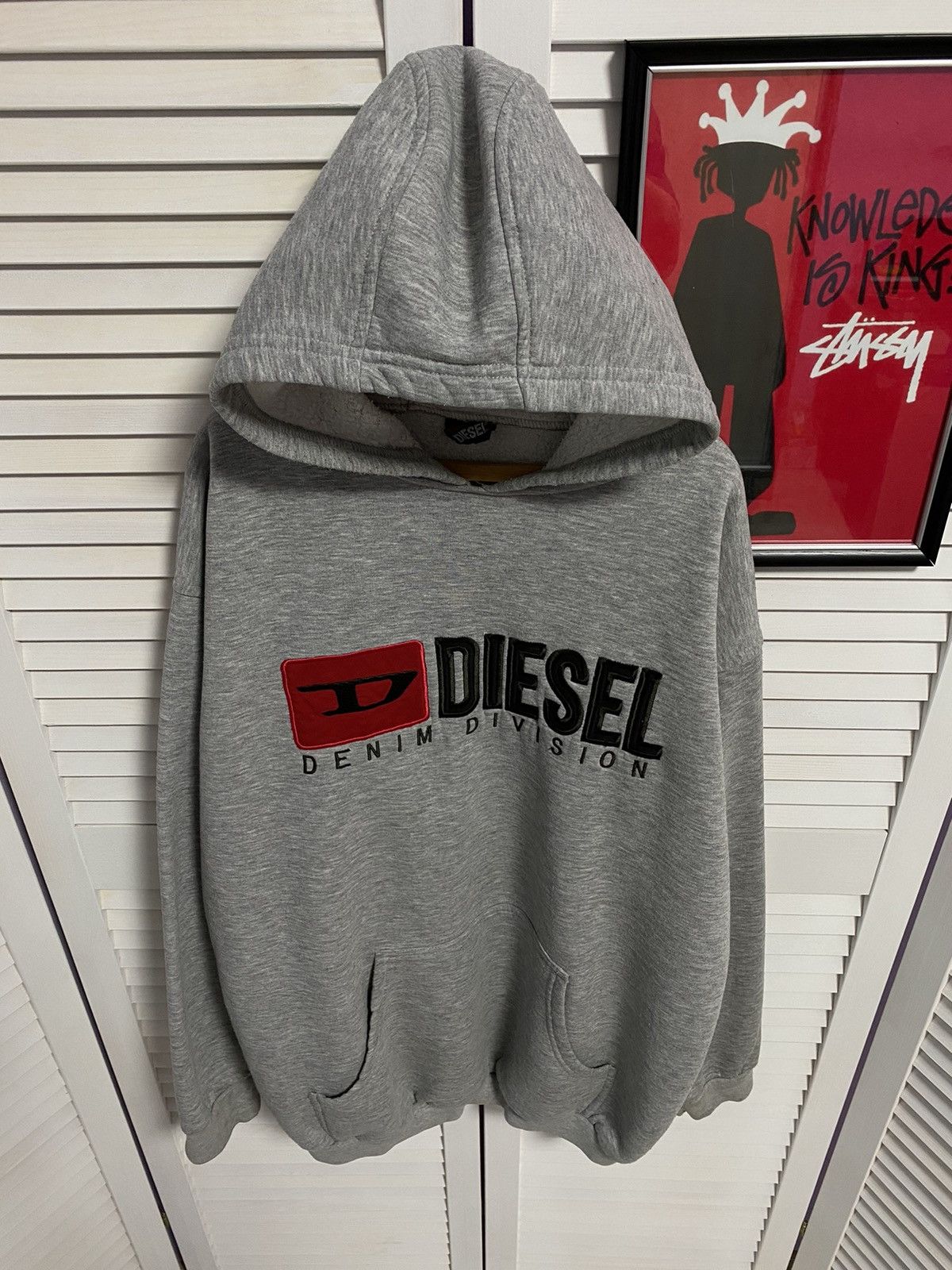 Diesel × Vintage Vintage 00s Hoodie Diesel Denim Devision Oversized Boxy Fit Size US XL / EU 56 / 4 - 3 Thumbnail