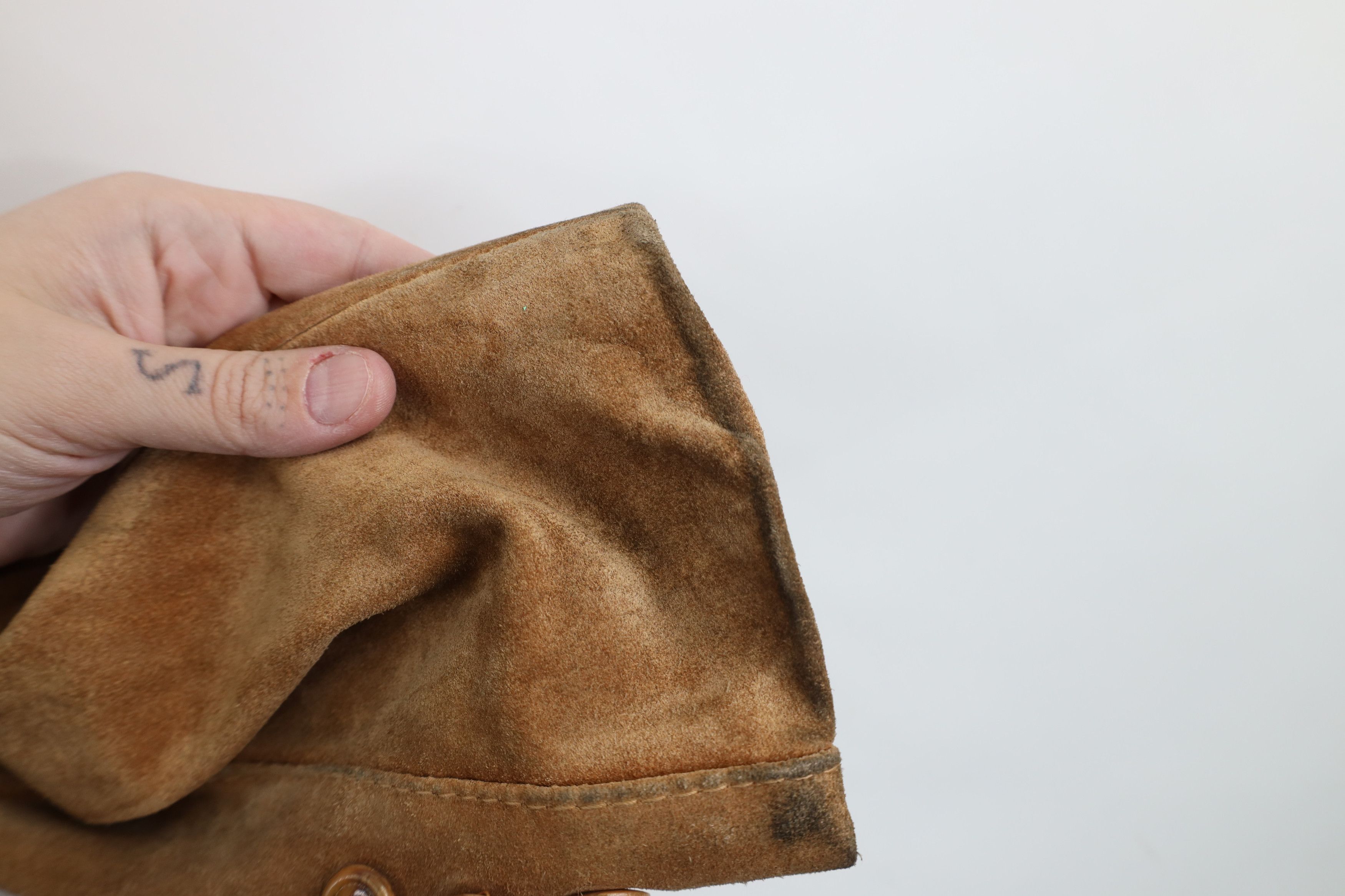Vintage Vintage 70s 80s Streetwear Suede Leather Blazer Jacket Brown Size L / US 10 / IT 46 - 6 Thumbnail