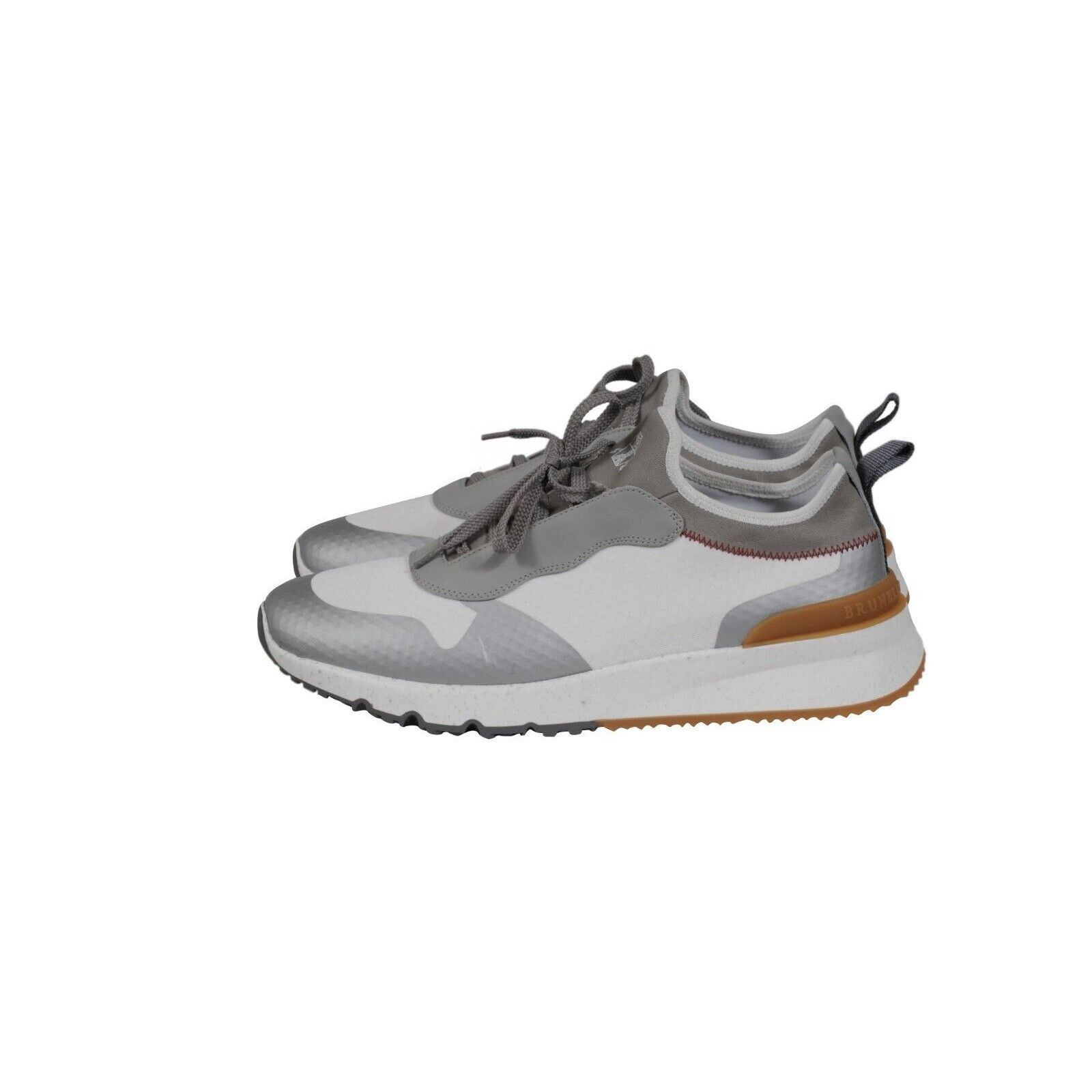 Brunello Cucinelli Panelled Lace Up Sneakers - 02204 Size US 10.5 / EU 43-44 - 4 Thumbnail