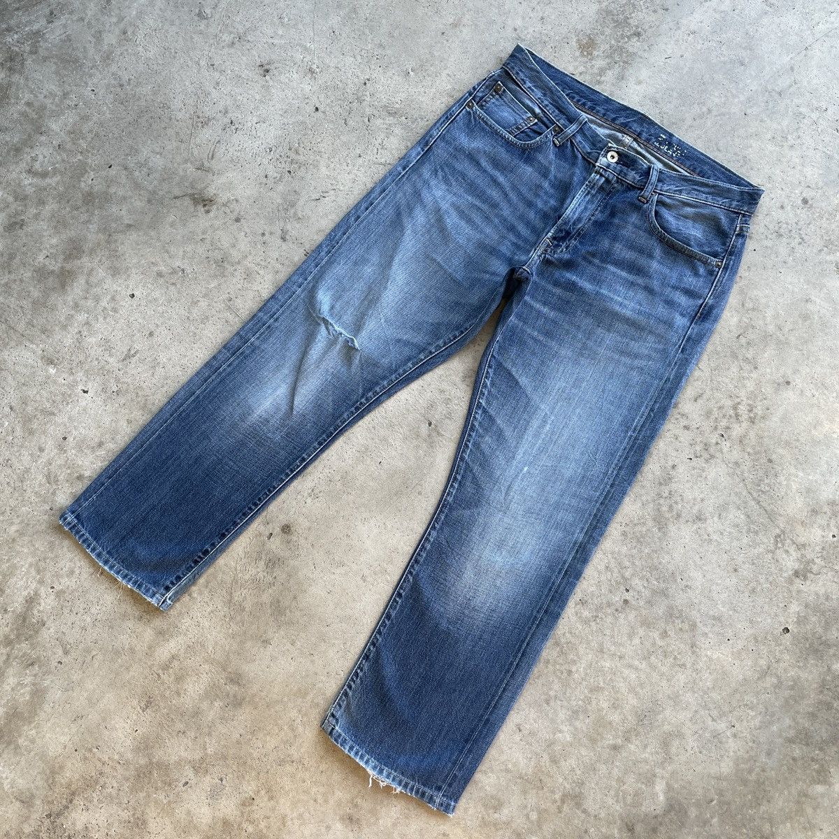 Japanese Brand W33💥 Vintage Japanese Faded Jeans Denim Pants Selvedge Size US 33 - 2 Thumbnail