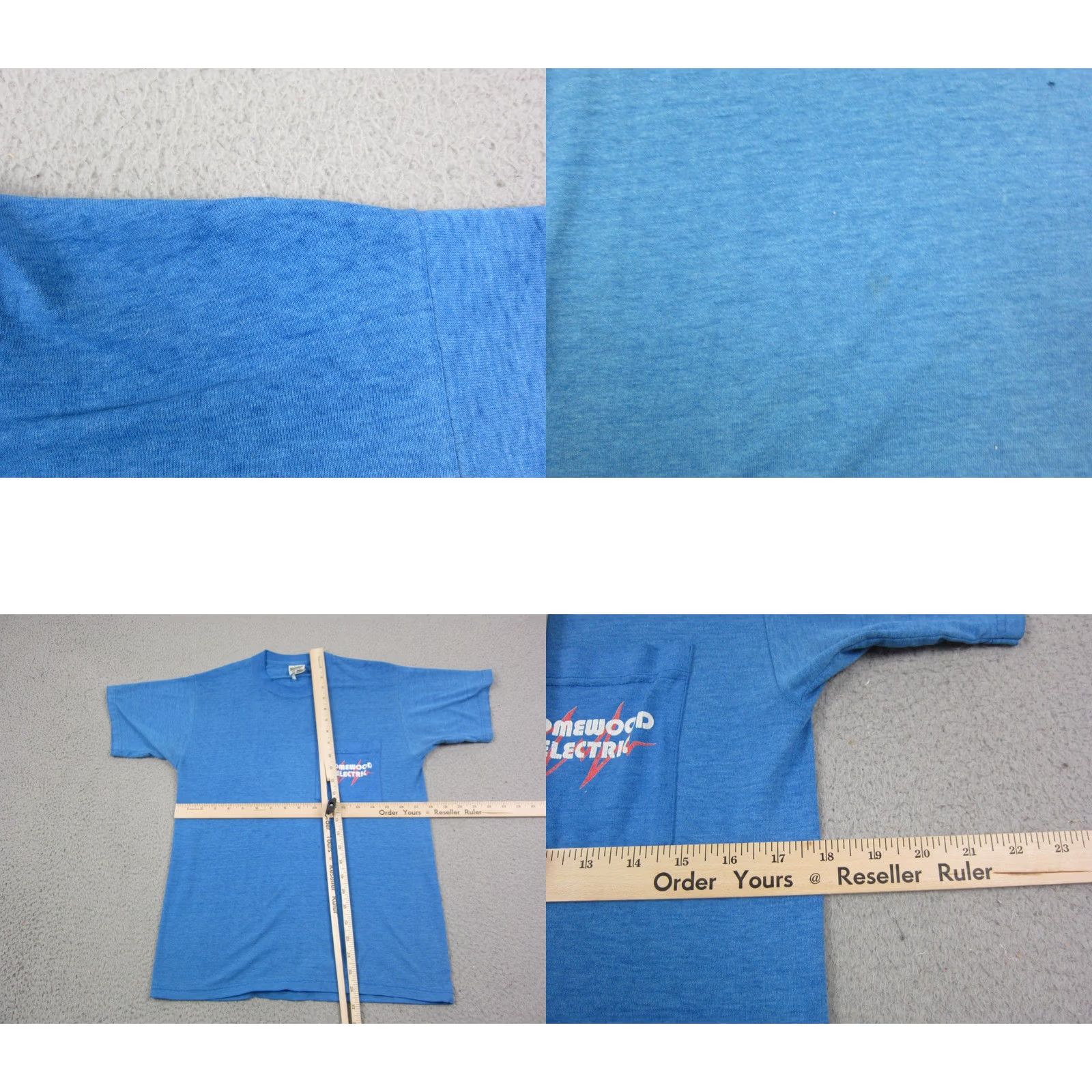 Fruit Of The Loom VINTAGE Fruit of the Loom Shirt Mens Medium Blue Pocket Electrician Electric 90s Size US M / EU 48-50 / 2 - 8 Thumbnail