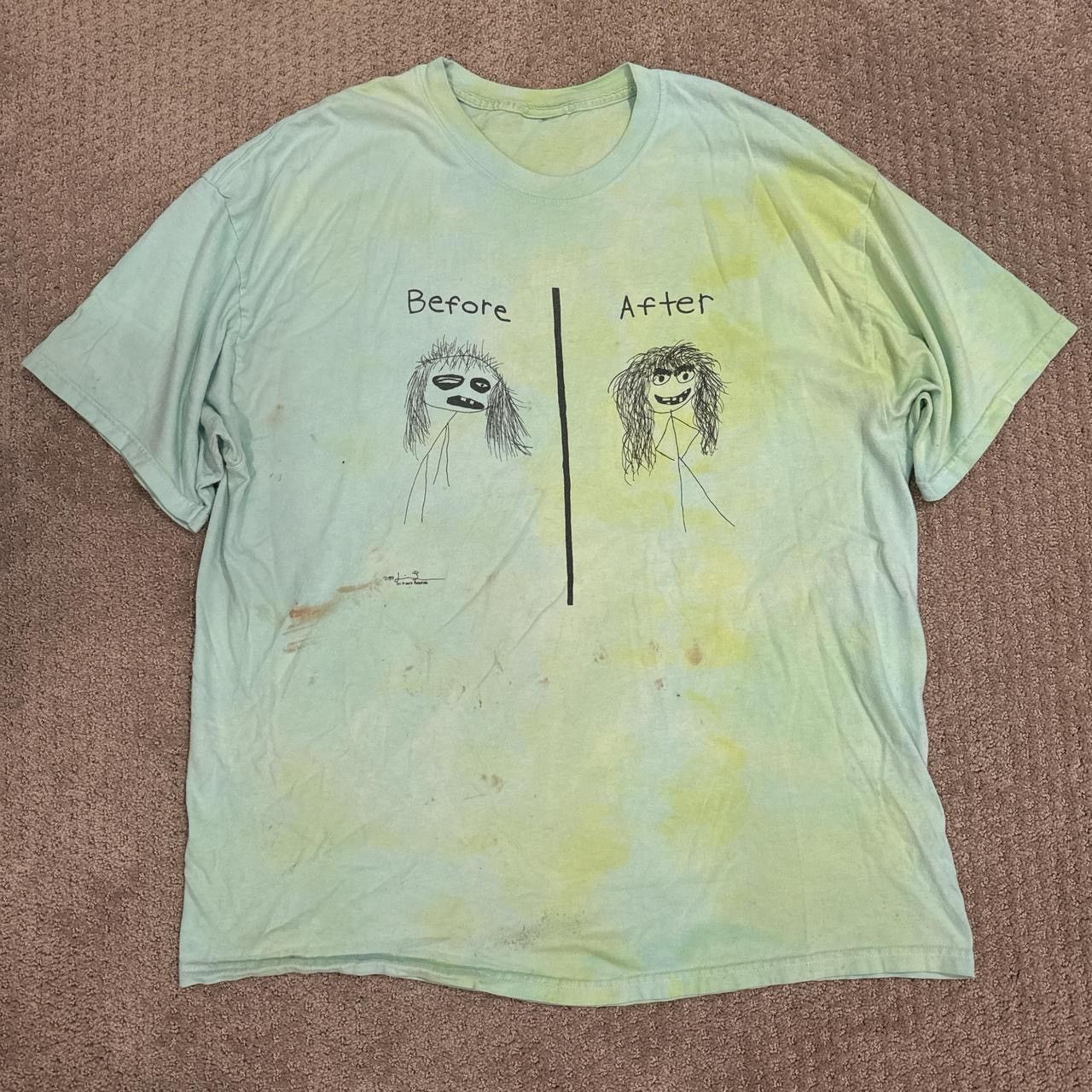 Designer × Japanese Brand × Vintage 1993 unknown artist "before/after" tee Size US L / EU 52-54 / 3 - 1 Thumbnail