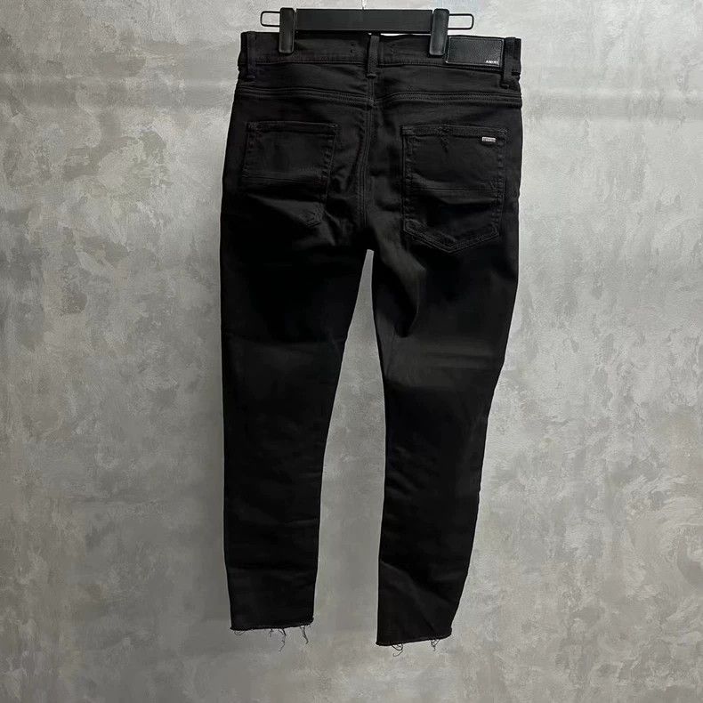 Amiri Amiri The latest black solid color single-knee destruction Size US 32 / EU 48 - 2 Thumbnail