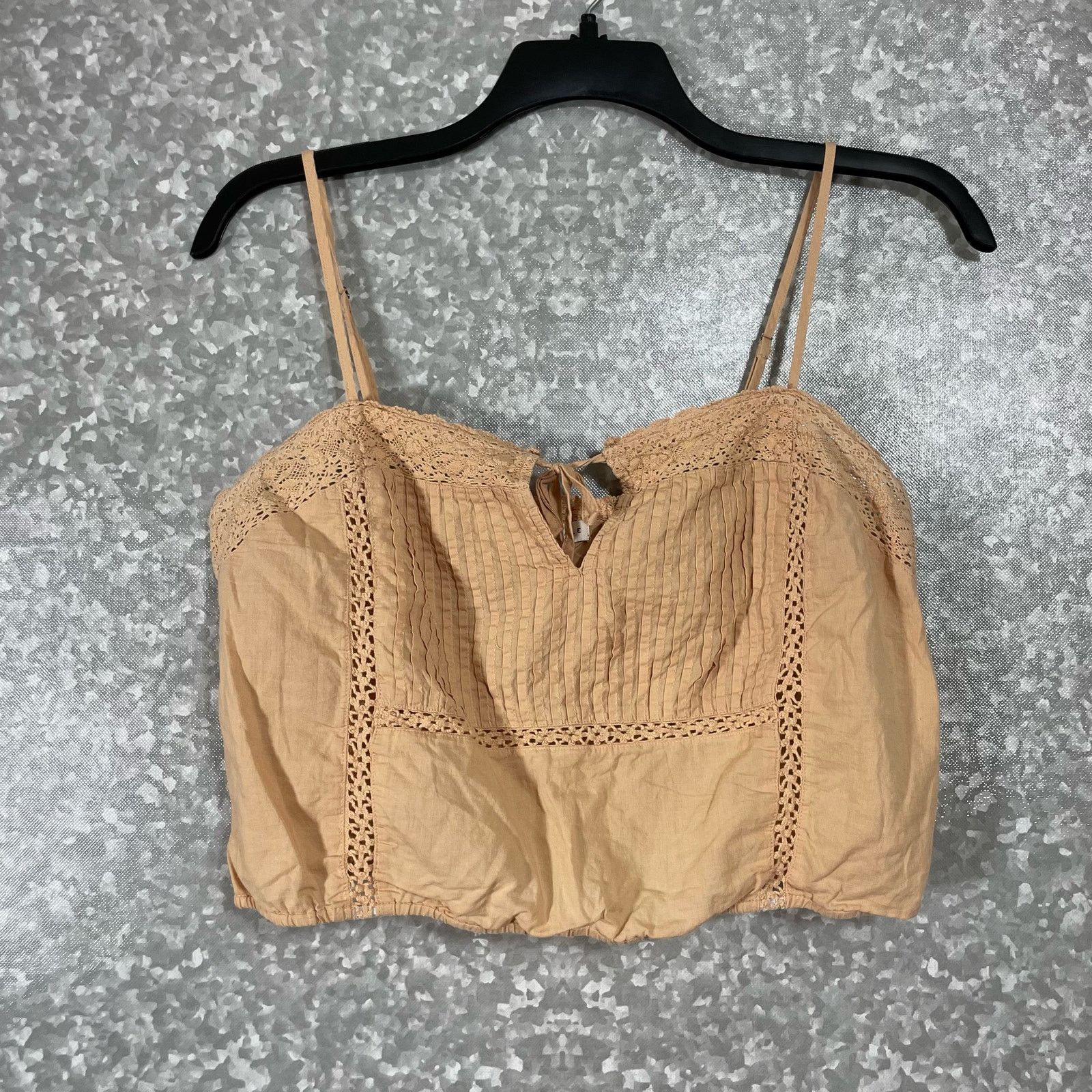 Aeropostale Aeropostale Women's Peach Coquette Pintuck Crop Top - Large Size L / US 10 / IT 46 - 1 Thumbnail