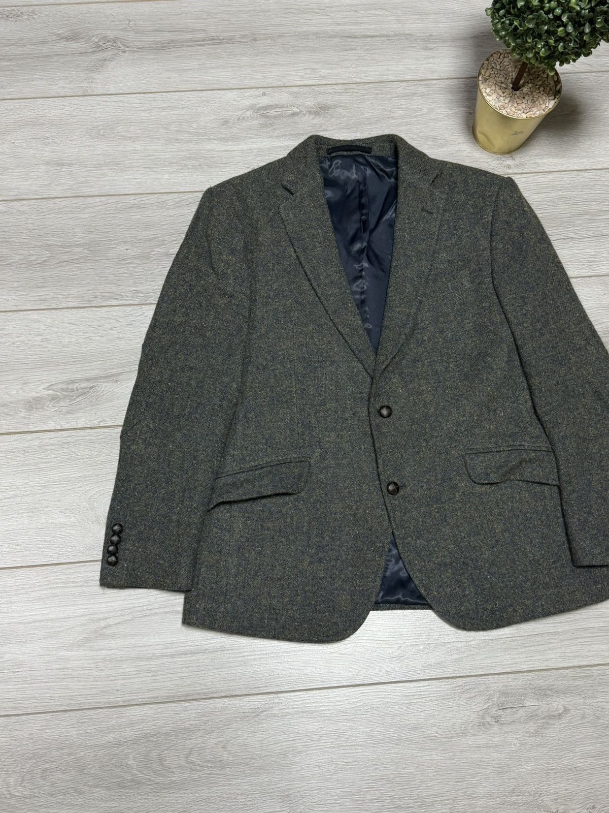 Harris Tweed Harris Tweed wool knitted blazer two buttons M&S Size 42R - 9 Thumbnail