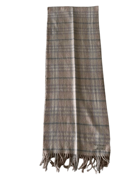 Burberry Burberry Vintage Unisex Scarf Beige 100% Cashmere Size ONE SIZE - 4 Thumbnail