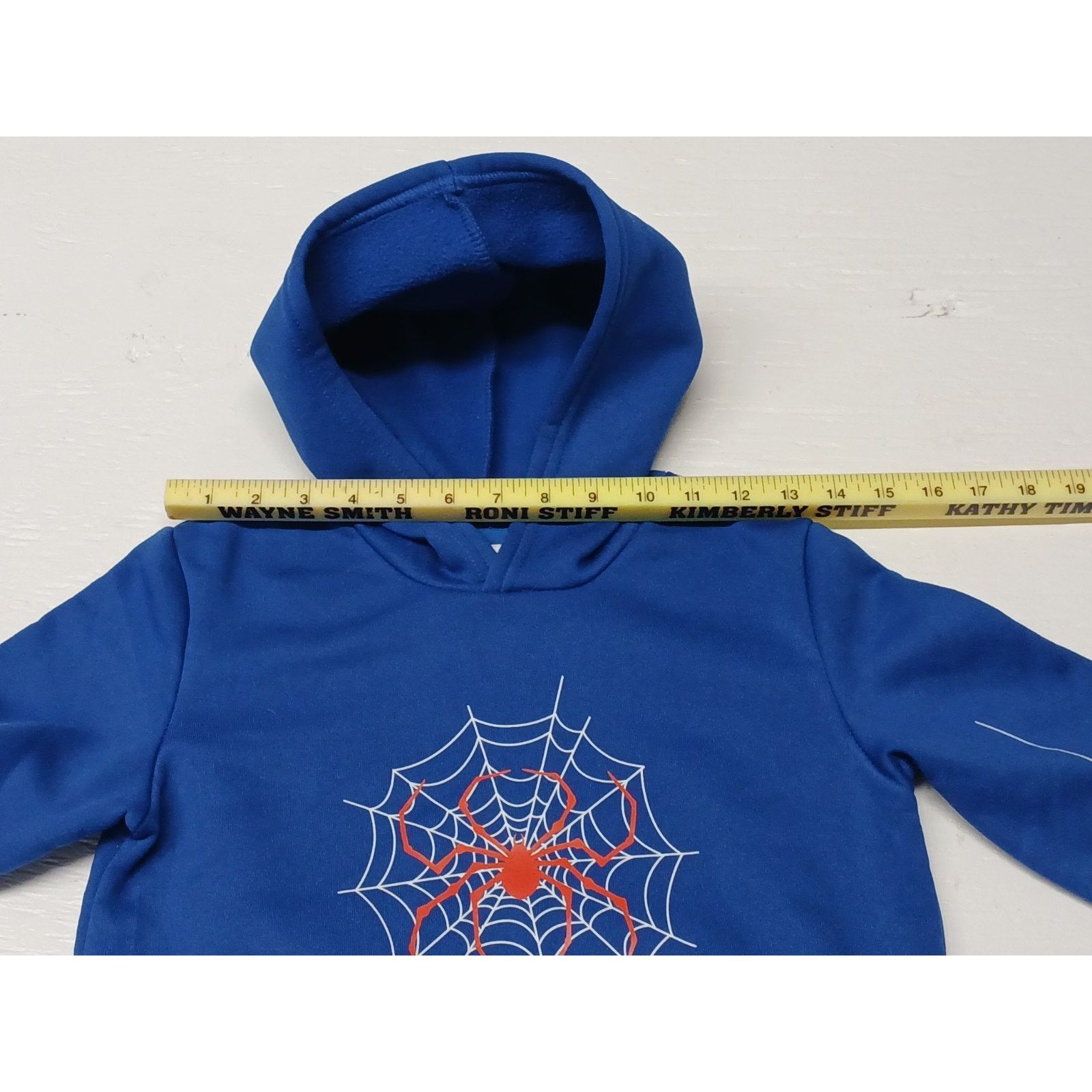 Shein Shein (7y) Kids Blue Spider Graphic Print Pullover Hoodie Size ONE SIZE - 5 Thumbnail