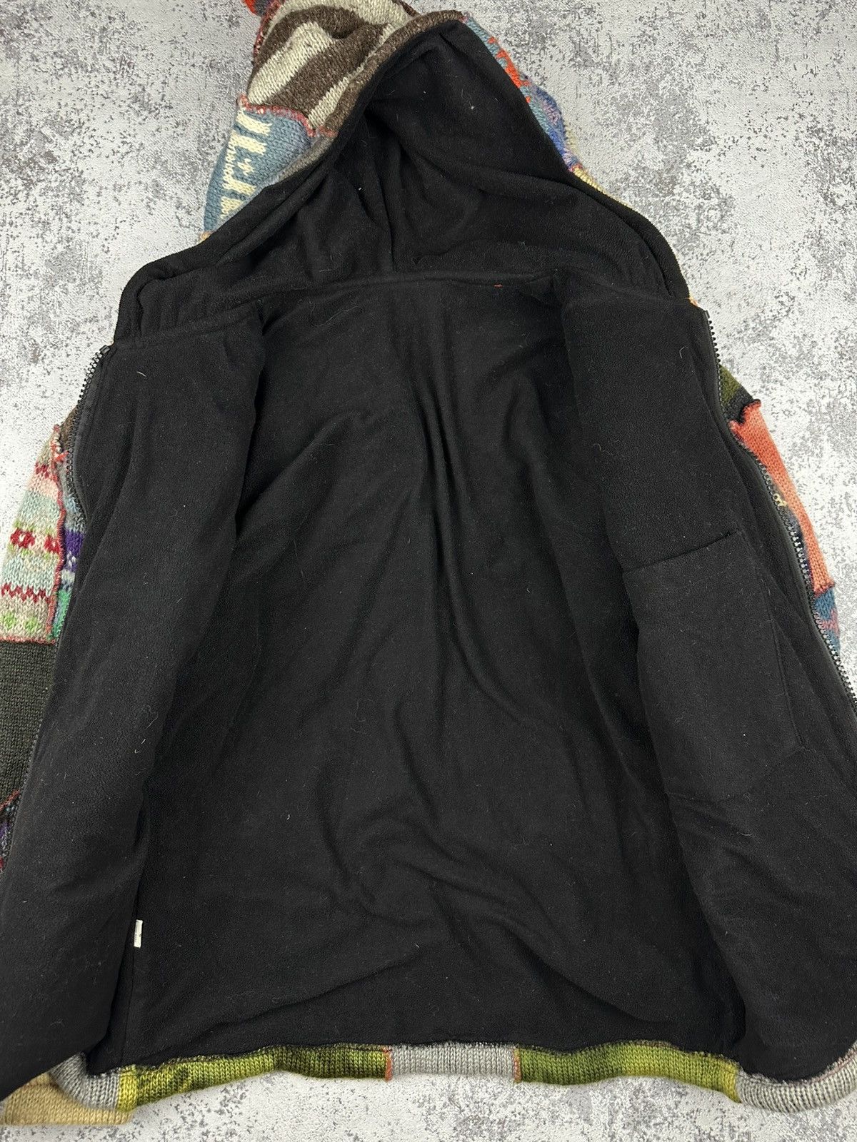 Designer Rare Hoodie Patchwork Wool Elf Jacket Nature Line Size US M / EU 48-50 / 2 - 9 Thumbnail
