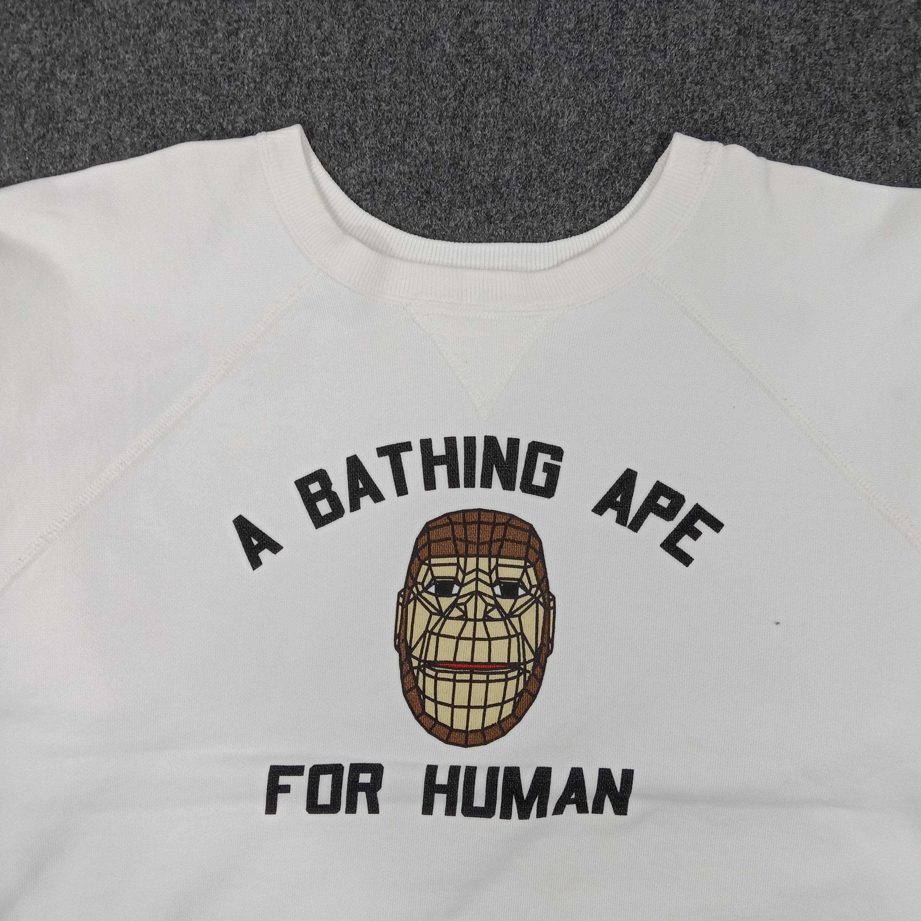 Bape × Vintage A Bathing Ape for Human Japanese Brand Crop Sweatshirt Size US L / EU 52-54 / 3 - 2 Thumbnail