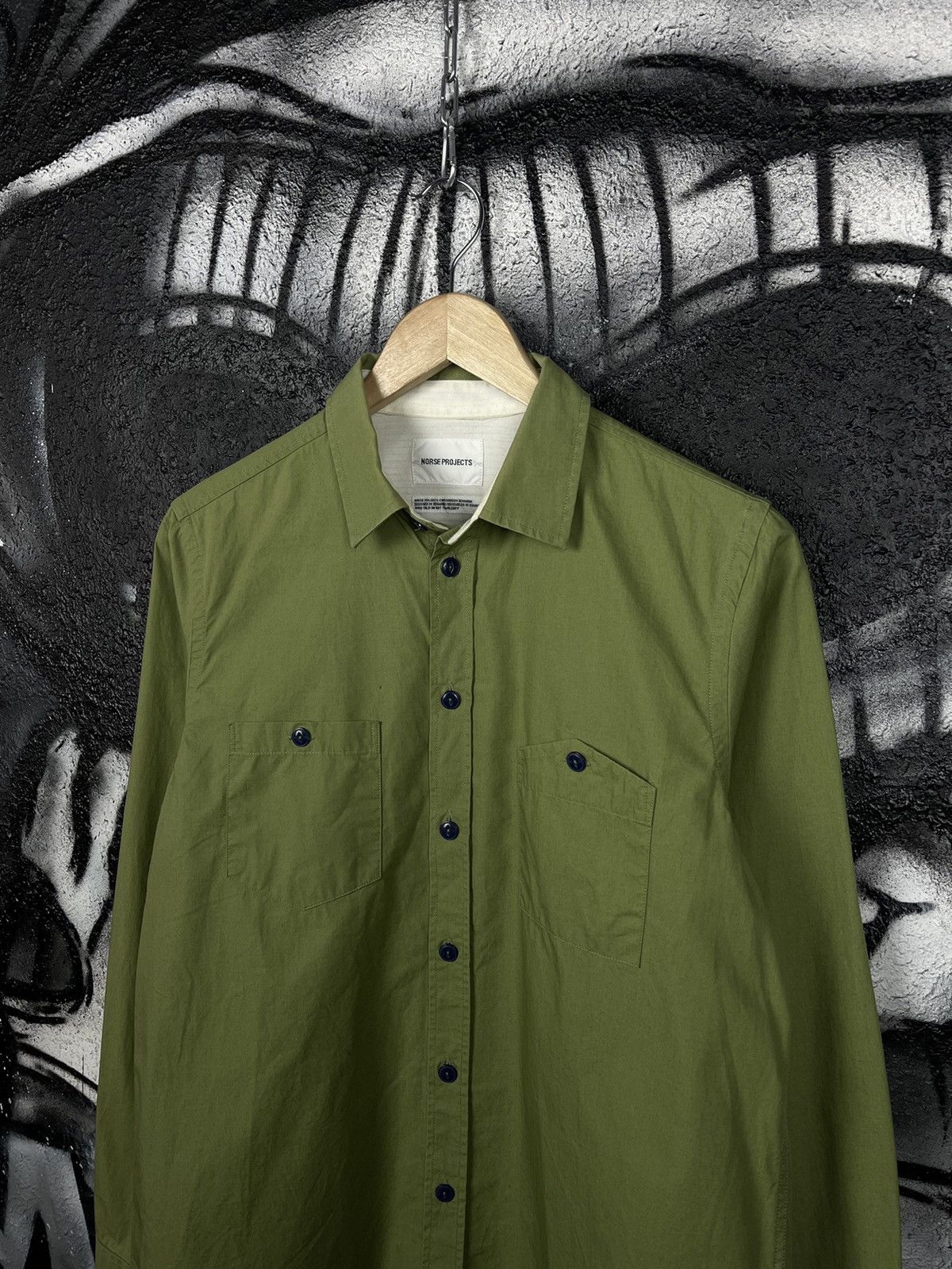 Norse Projects Norse Project Green Safari Shirt Men’s Size S Size US S / EU 44-46 / 1 - 3 Thumbnail