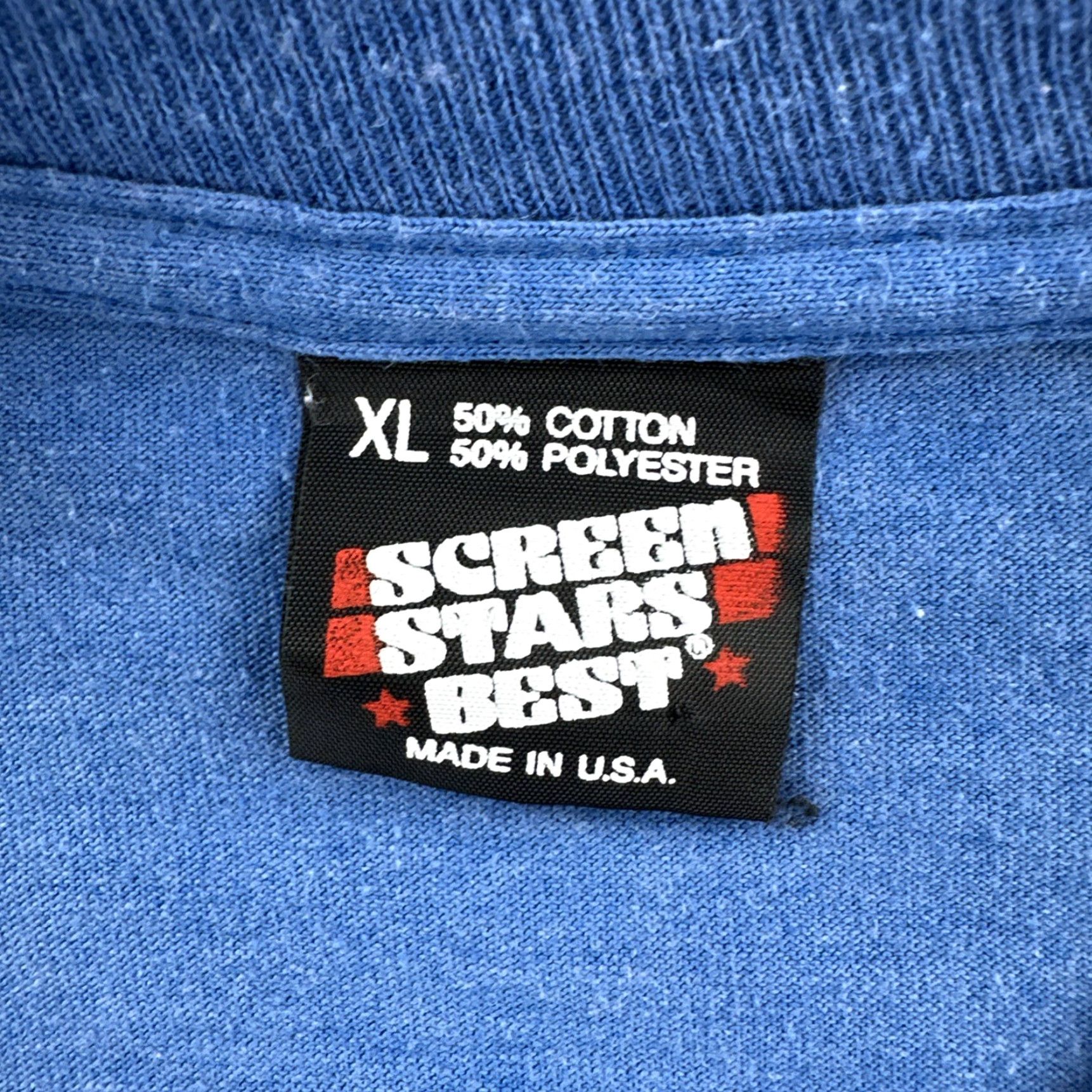 Vintage VINTAGE Screen Stars Best Mens XL Blue Single Stitch Shirt Made In USA Louisville Ky Shirt XL Blue Mens Short Sleeve Crew Neck Knit USA Theme 90s? Size US XL / EU 56 / 4 - 7 Thumbnail