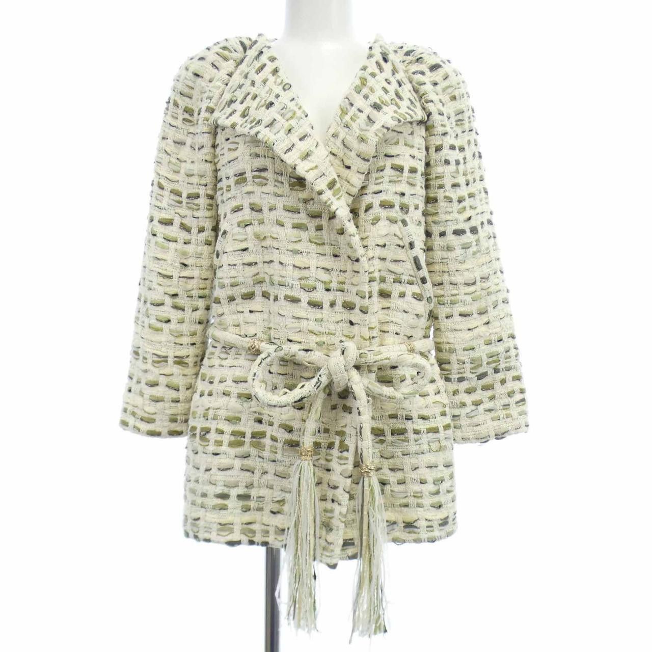 Chanel Chanel Chanel P57979V43981 Collarless Jacket Outerwear Cotton Outerwear P57979V43981 DUTY FREE for USA Size ONE SIZE - 1 Thumbnail