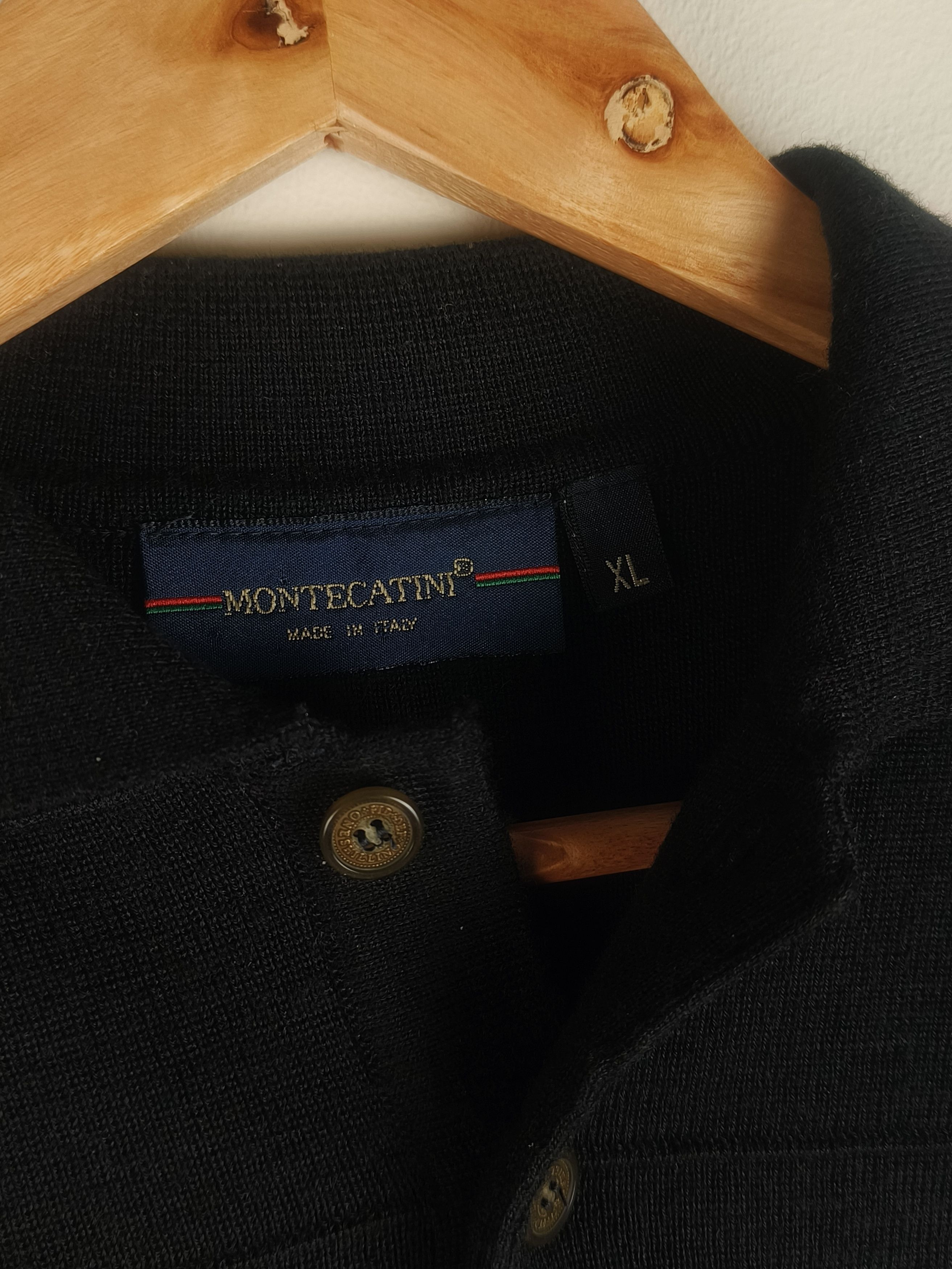 Vintage Montecatini Wool Acrylic Half-Button Sweater Size US XL / EU 56 / 4 - 2 Thumbnail