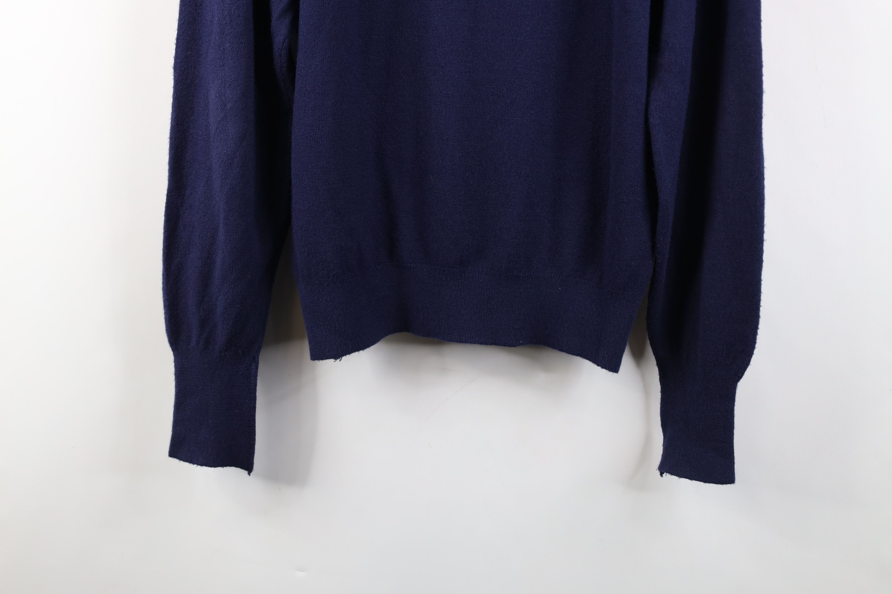 Vintage Vintage 70s Streetwear Soft Knit V-Neck Sweater Blue USA Size US M / EU 48-50 / 2 - 11 Thumbnail