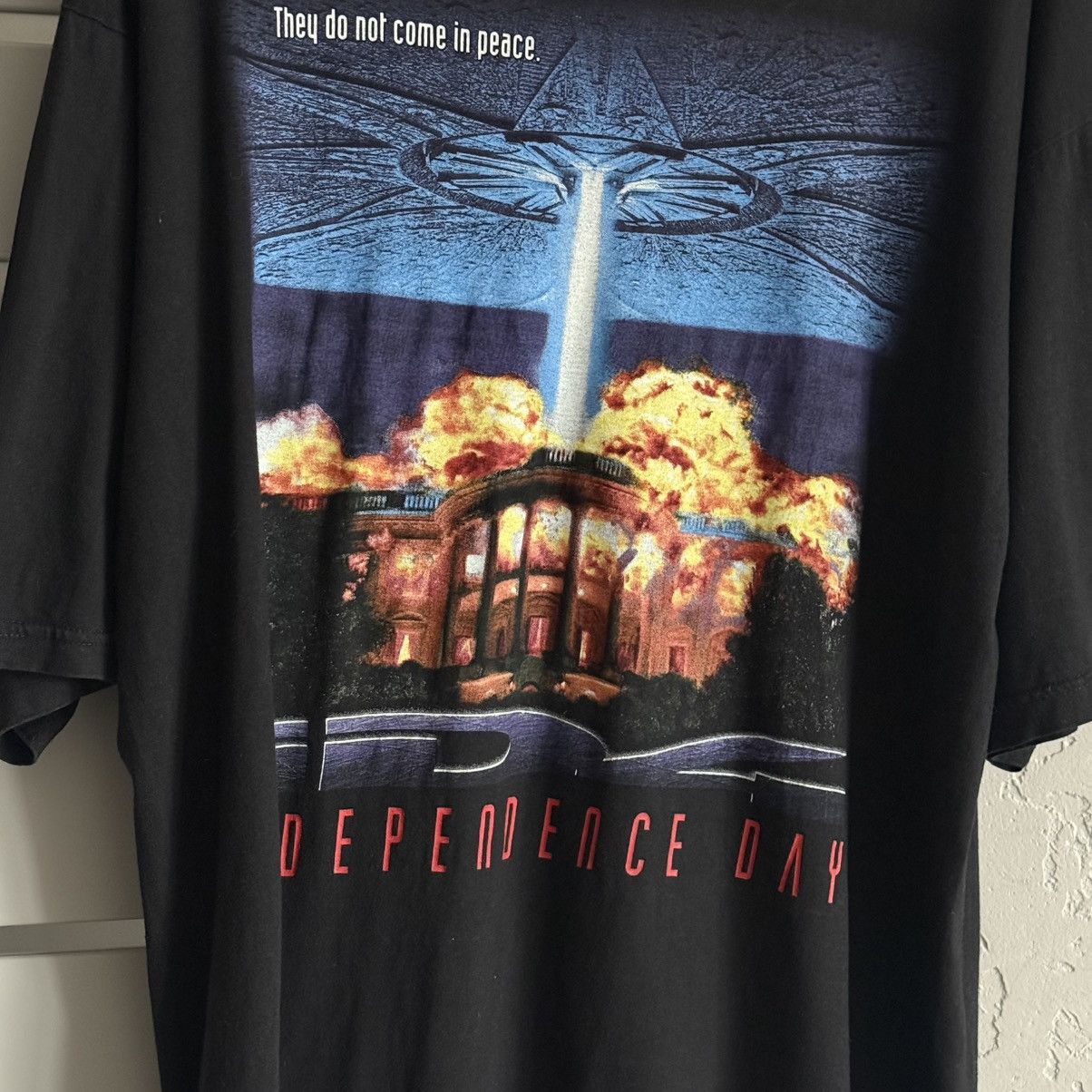 Vintage Vintage 1996 Independence Day T-shirt Size US XL / EU 56 / 4 - 4 Thumbnail