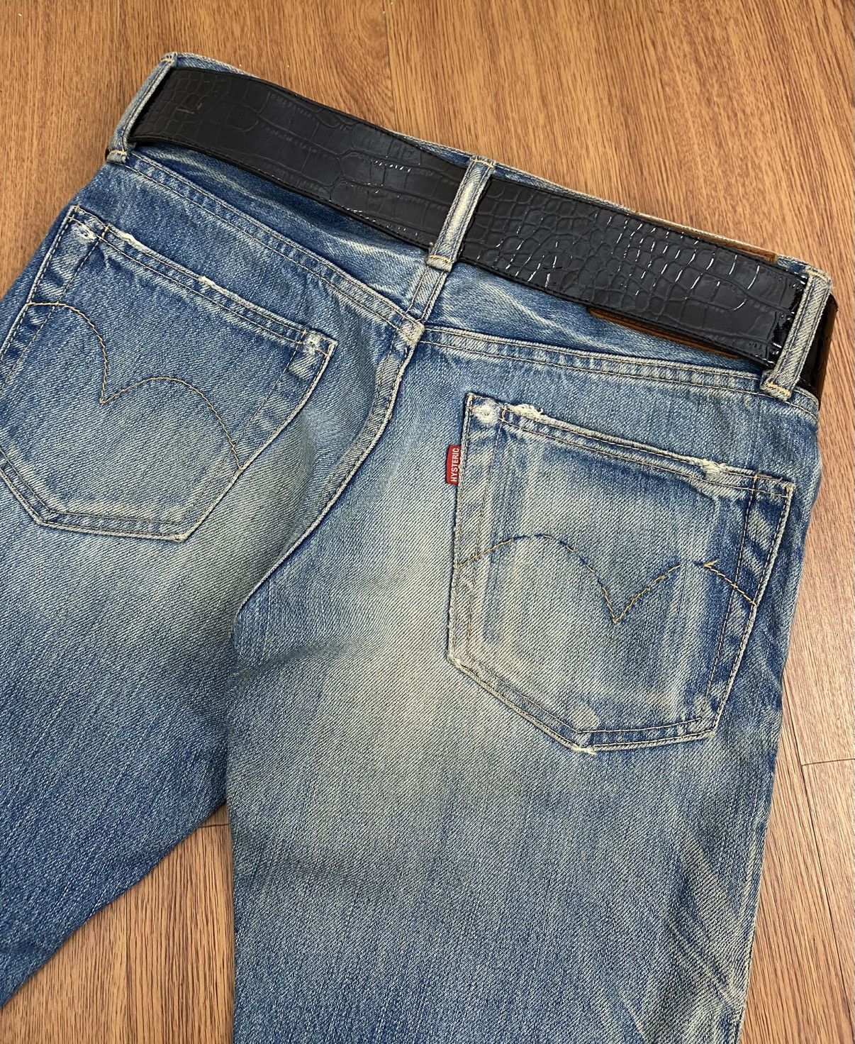 If Six Was Nine × Japanese Brand × Le Grande Bleu (L.G.B.) Black alligator belt Size ONE SIZE - 3 Thumbnail