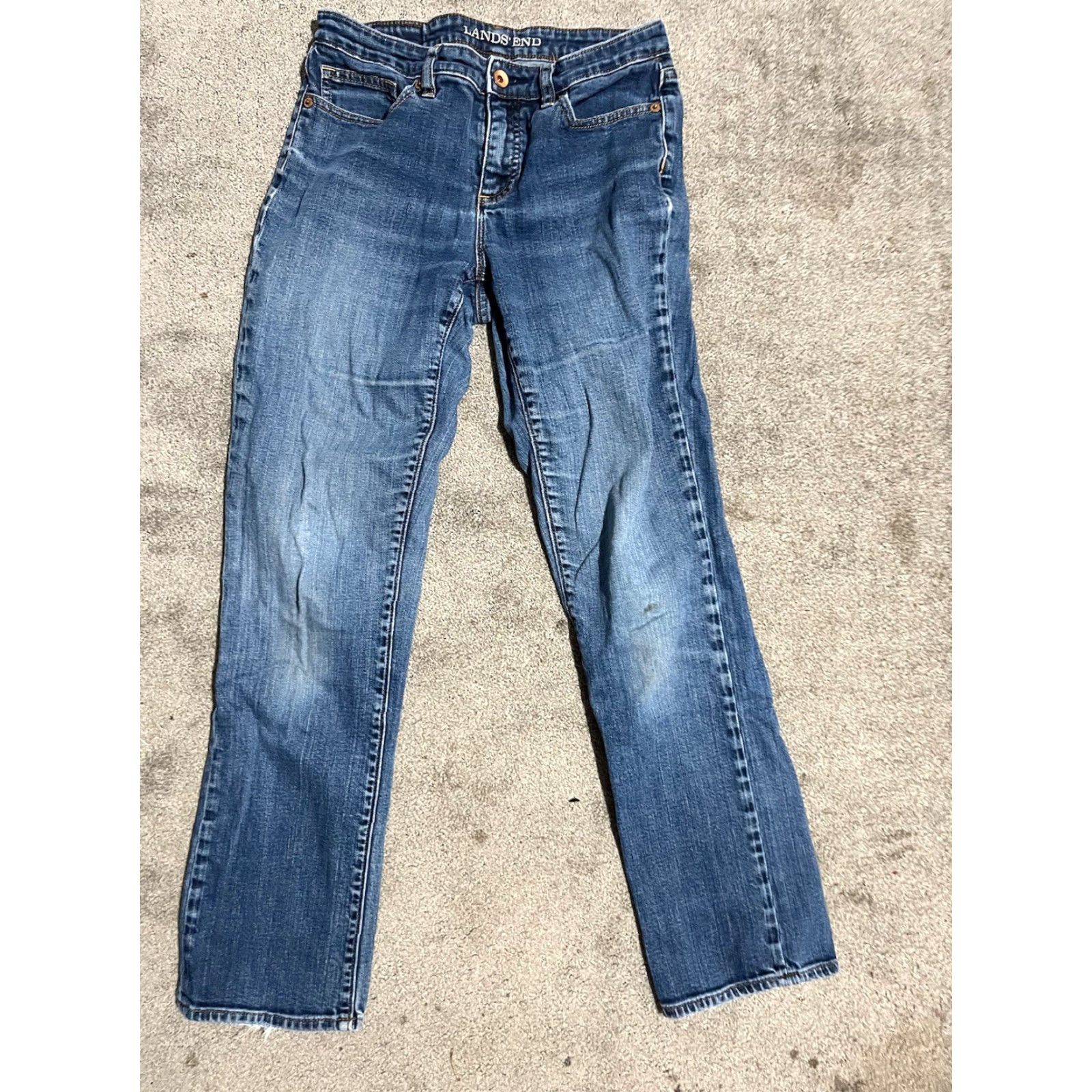 Lands' End Lands End Jeans 4 Blue Denim Mid Rise Straight Leg Preppy Classic School Womens Size 27" / US 4 / IT 40 - 3 Thumbnail