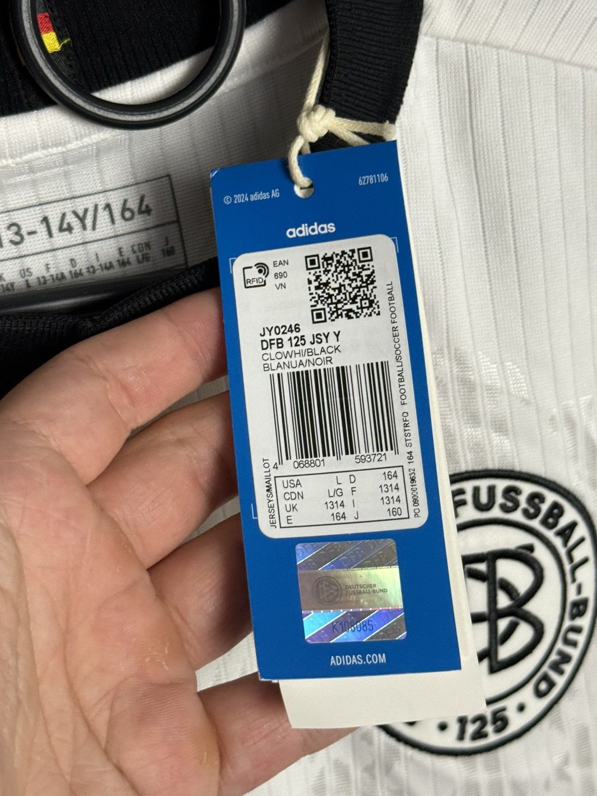 Adidas KIDS Germany Anniversary 125 Kleindienst Football Jersey Size US XS / EU 42 / 0 - 11 Thumbnail