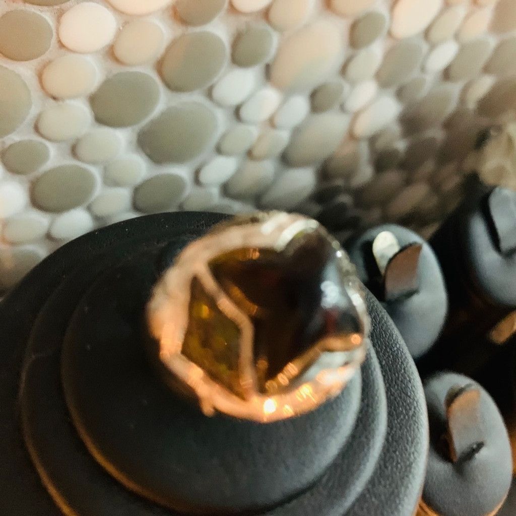 Other Sterling Silver W Black stone Ring with CZ size 8 Size ONE SIZE - 3 Thumbnail