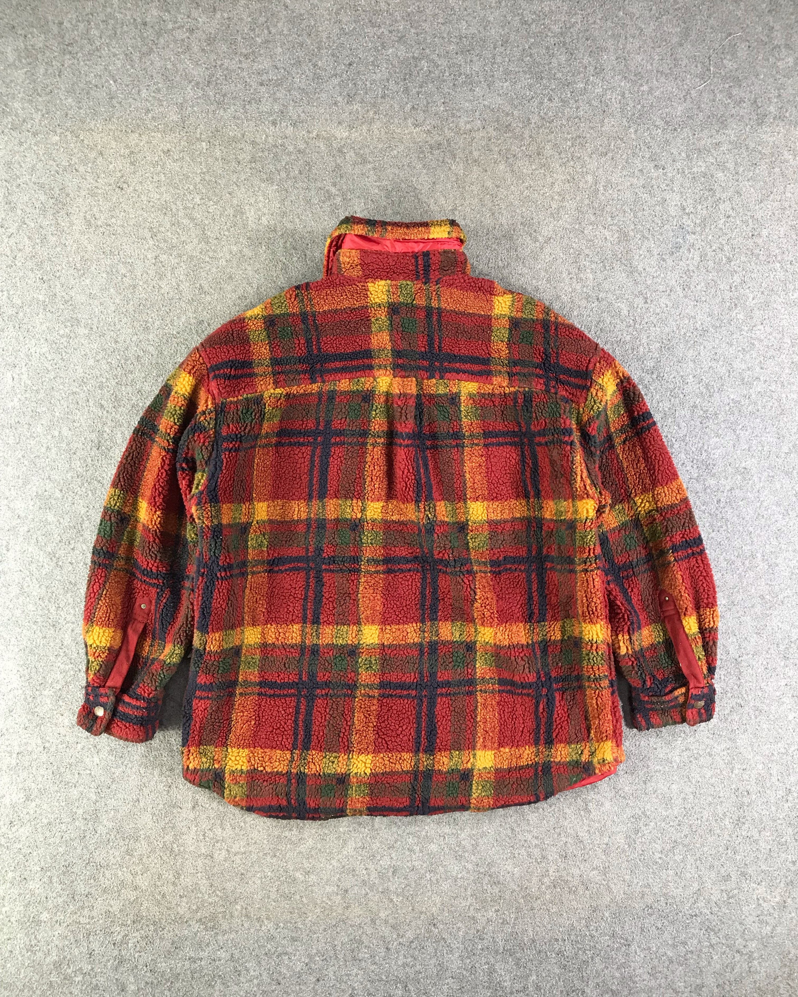 Japanese Brand First Down Fleece Plaid Jacket -JC291 Size US M / EU 48-50 / 2 - 3 Thumbnail