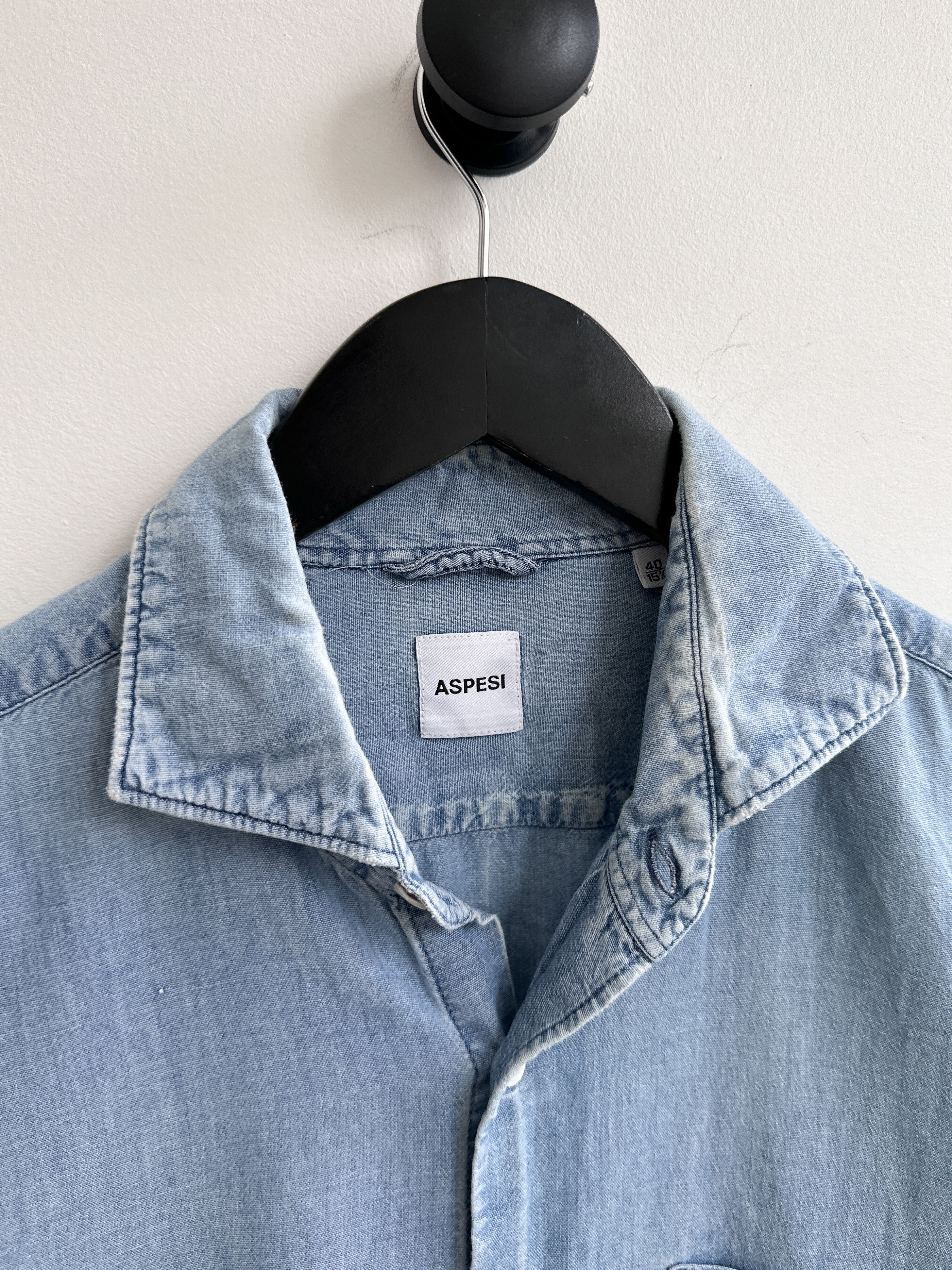 Aspesi Aspesi Blue Denim Jean Shirt Size US S / EU 44-46 / 1 - 5 Thumbnail