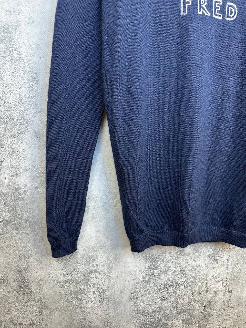 Bella Freud Fred Perry x Bella Freud DJ Fred Graphic Wool Jumper Navy Size S / US 4 / IT 40 - 6 Thumbnail