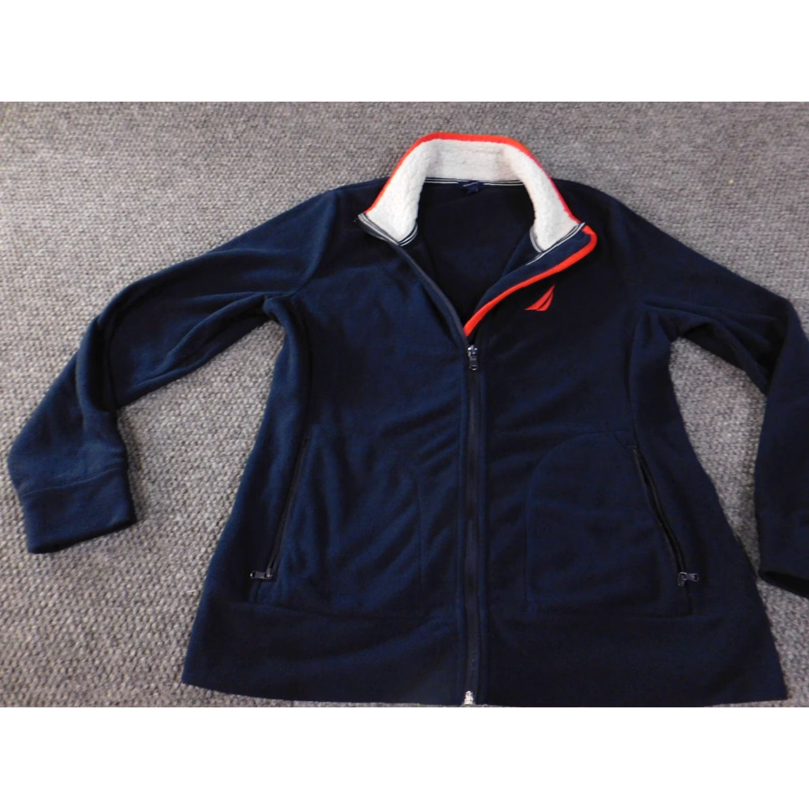 Nautica Nautica Womens Sweater Medium Blue zip retro classic quilted Size M / US 6-8 / IT 42-44 - 3 Thumbnail