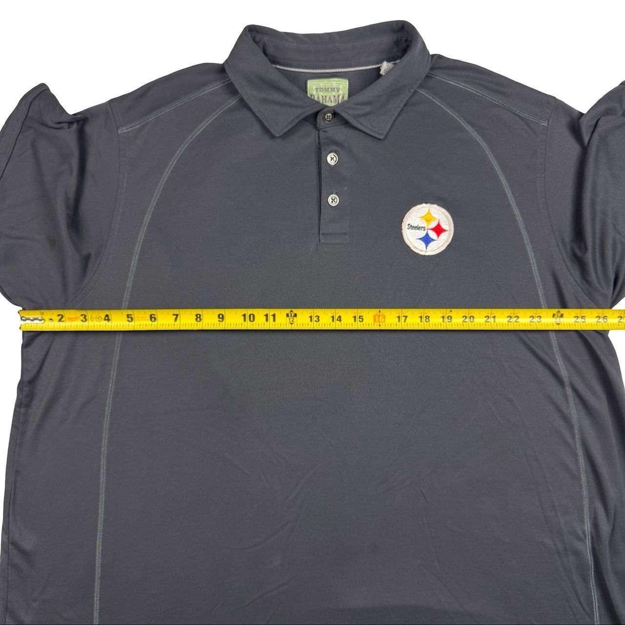 Tommy Bahama Pittsburg Steelers x Tommy Bahama Men's S/S Polo Shirt Gray Size US XXL / EU 58 / 5 - 6 Thumbnail
