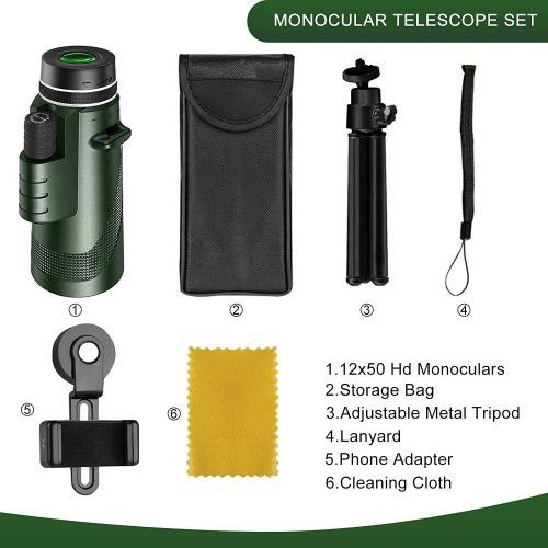 Designer × Homemade Outdoor 40x Magnification Monocular Waterproof Telescope Gre Size US L / EU 52-54 / 3 - 8 Thumbnail