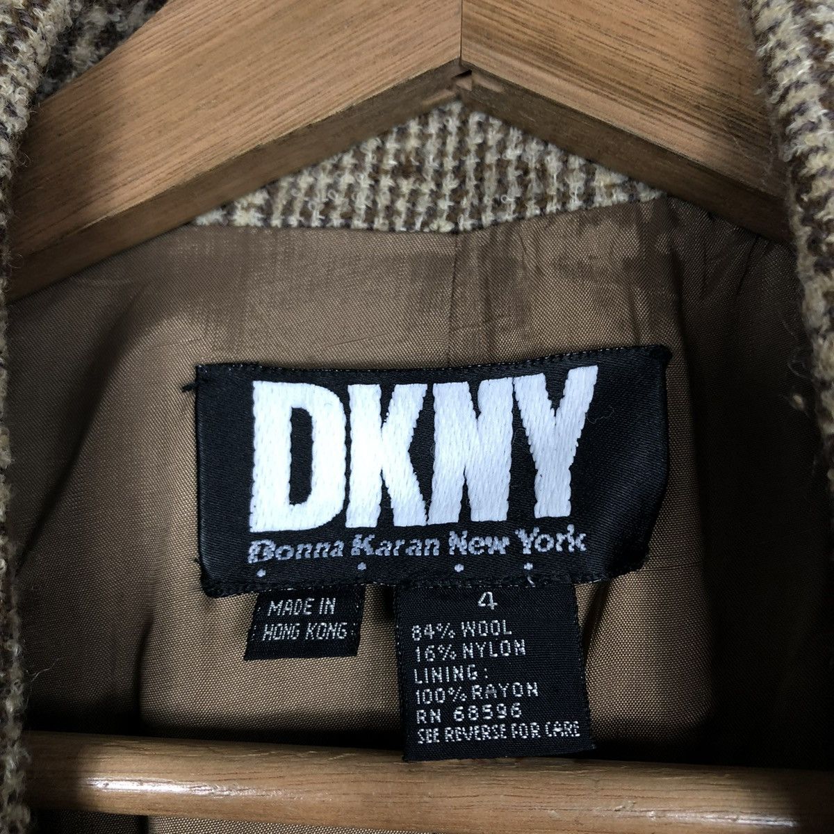 DKNY 📌VINTAGE WOOL JACKET DKNY CHECK ISSEY MIYAKE Size US S / EU 44-46 / 1 - 18 Thumbnail