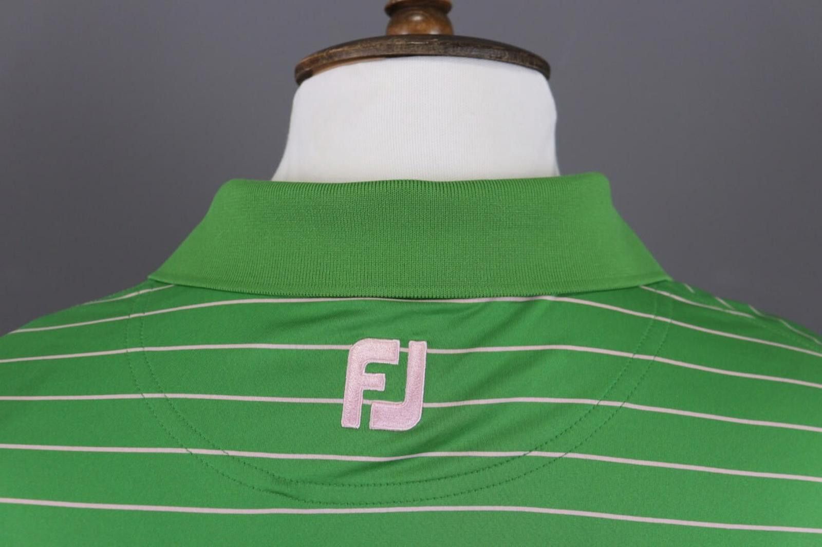 Fjallraven FJ Foot Joy Green Striped Tennis Spots Polo Shirt Size M Size US M / EU 48-50 / 2 - 9 Thumbnail
