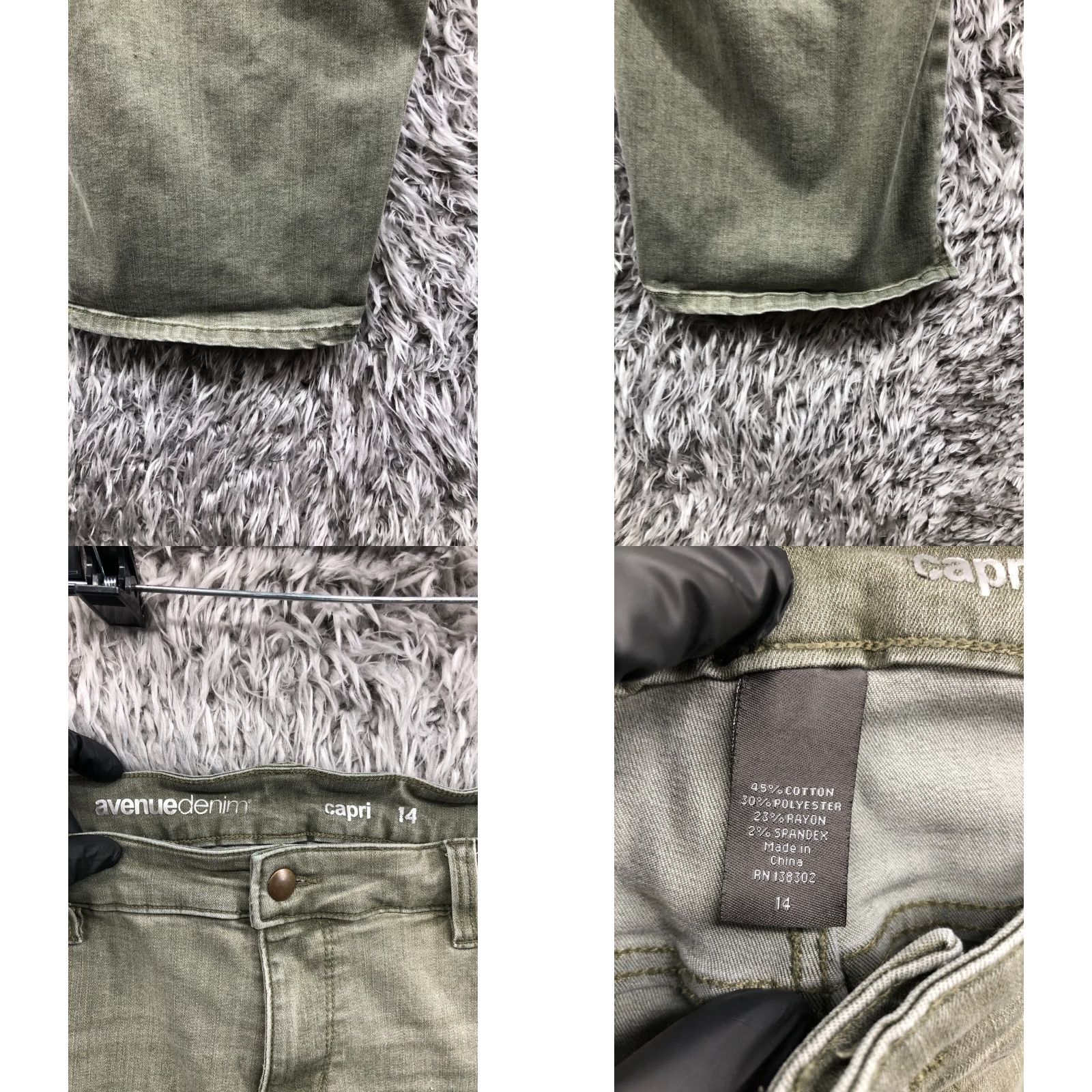 Avenue Avenue Denim Jeans Capri Size 14 Womens Regular Green Medium Wash Size 36" / US 14 / IT 50 - 8 Thumbnail