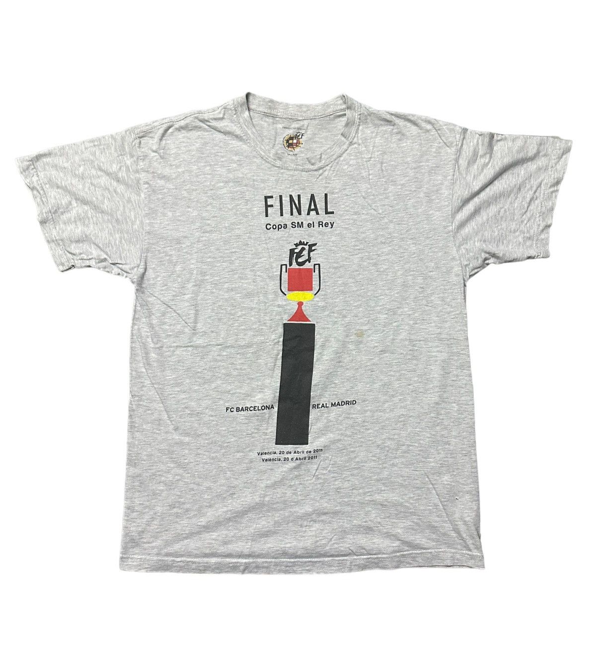Vintage 🔥Limited🔥 Final copa 2011 Barcelona vs real madrid tee Size US L / EU 52-54 / 3 - 1 Thumbnail