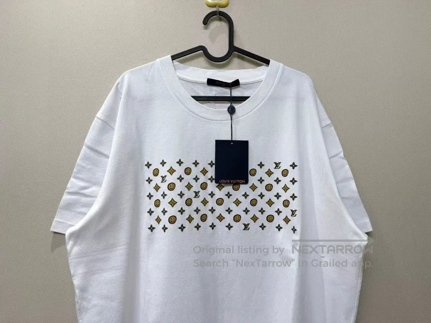 Virgil Abloh LV x CPFM White Embroidered Logo Smile Tee. Size US XL / EU 56 / 4 - 2 Thumbnail