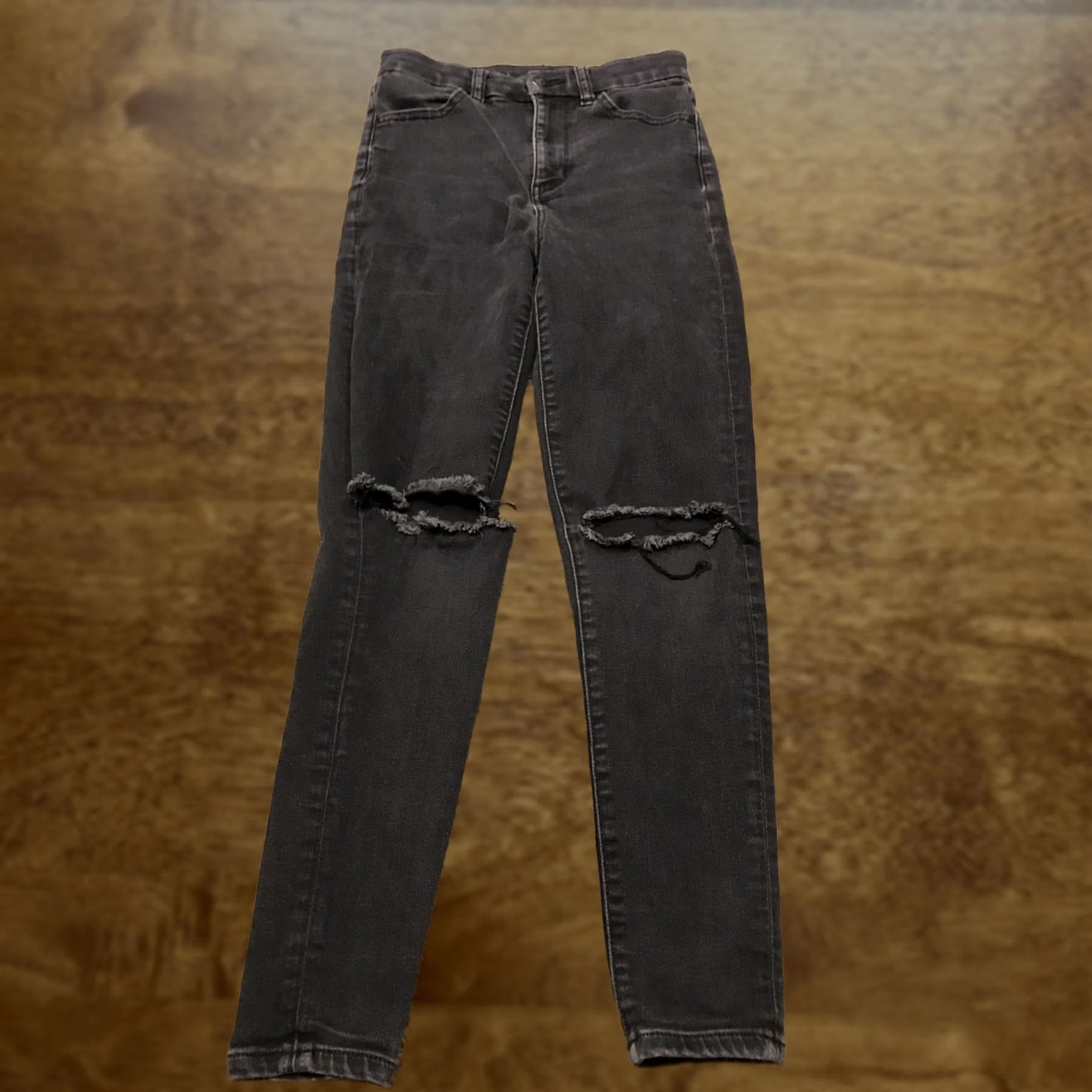 American Eagle Outfitters American Eagle Next Level Stretch Womens Size 2 Black Jeggings A33 Size 26" / US 2 / IT 38 - 1 Thumbnail
