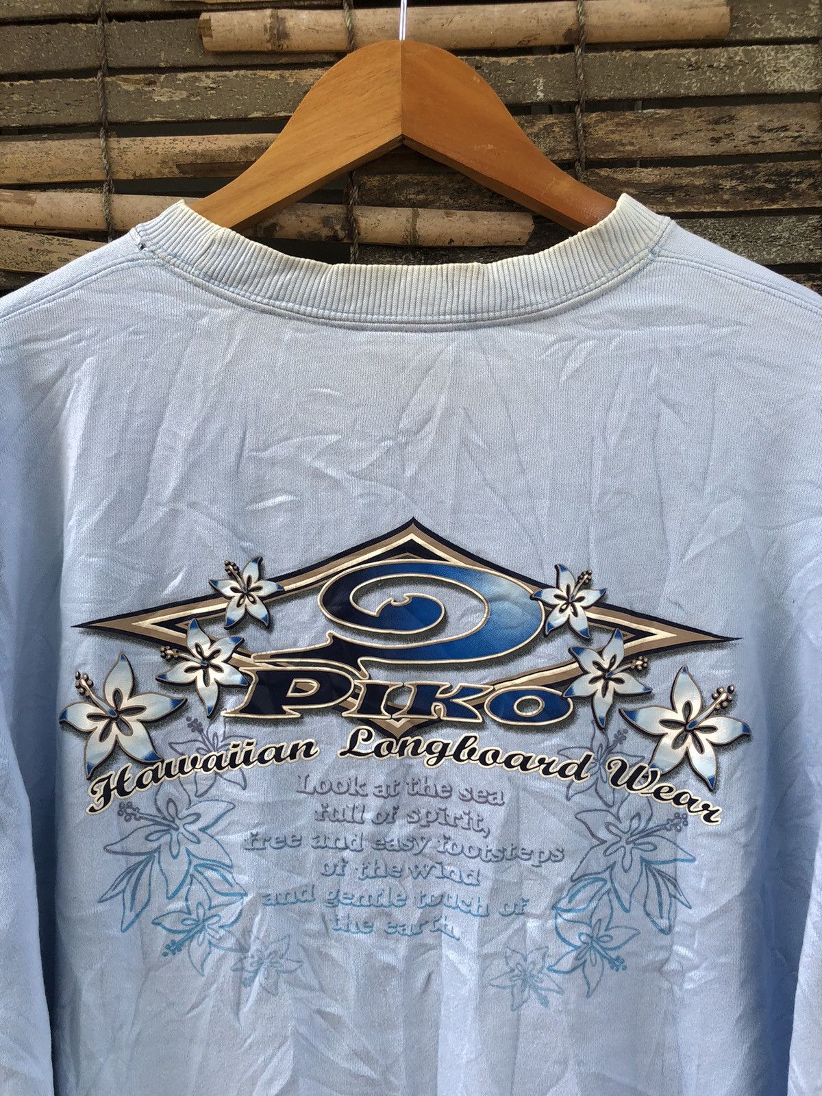 Japanese Brand × Vintage 🔥Vintage Glitter Piko Hawaiian Longboard Wear Sweatshirts Size US L / EU 52-54 / 3 - 2 Thumbnail