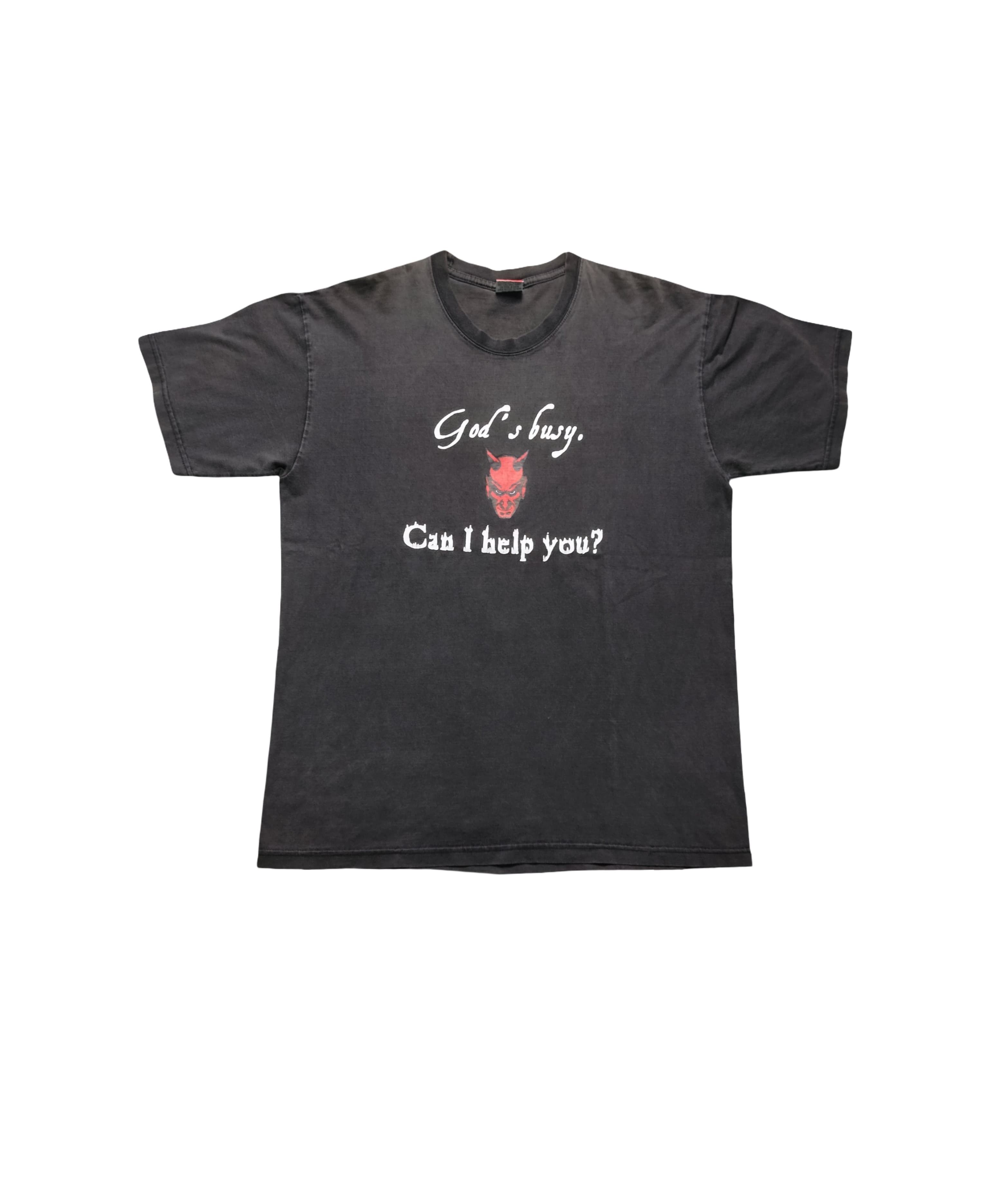 Vintage Vintage God's Busy Can I Help You? Size US L / EU 52-54 / 3 - 1 Thumbnail
