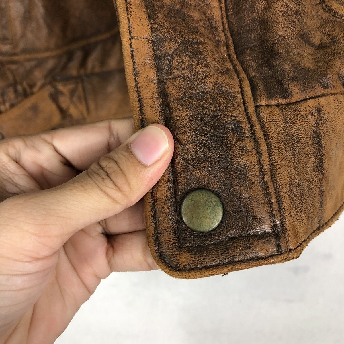 Japanese Brand 🔥VINTAGE FLY GENUINE LEATHER JACKET JAPAN ISSEY MIYAKE Size US L / EU 52-54 / 3 - 16 Thumbnail